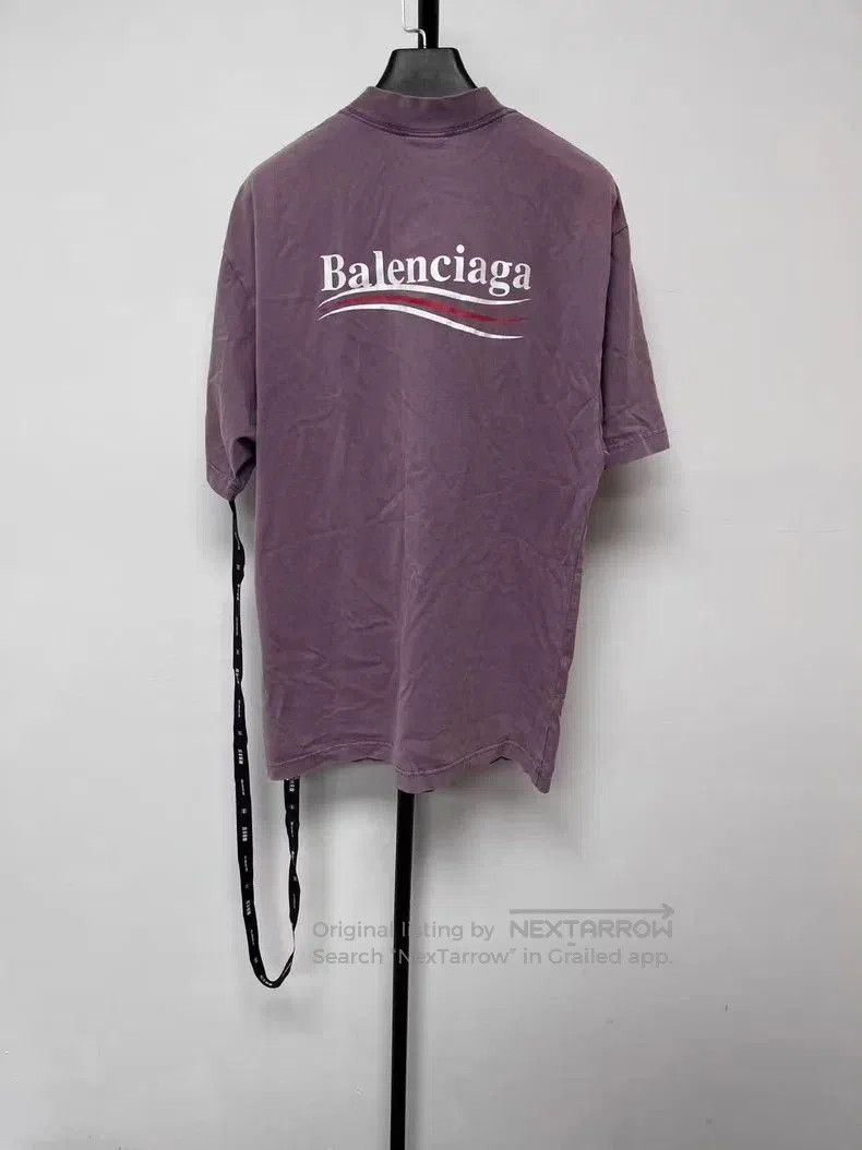 Balenciaga Balenciaga Purple Logo Crewneck T-shirt. Size US XXS / EU 40 - 2 Thumbnail