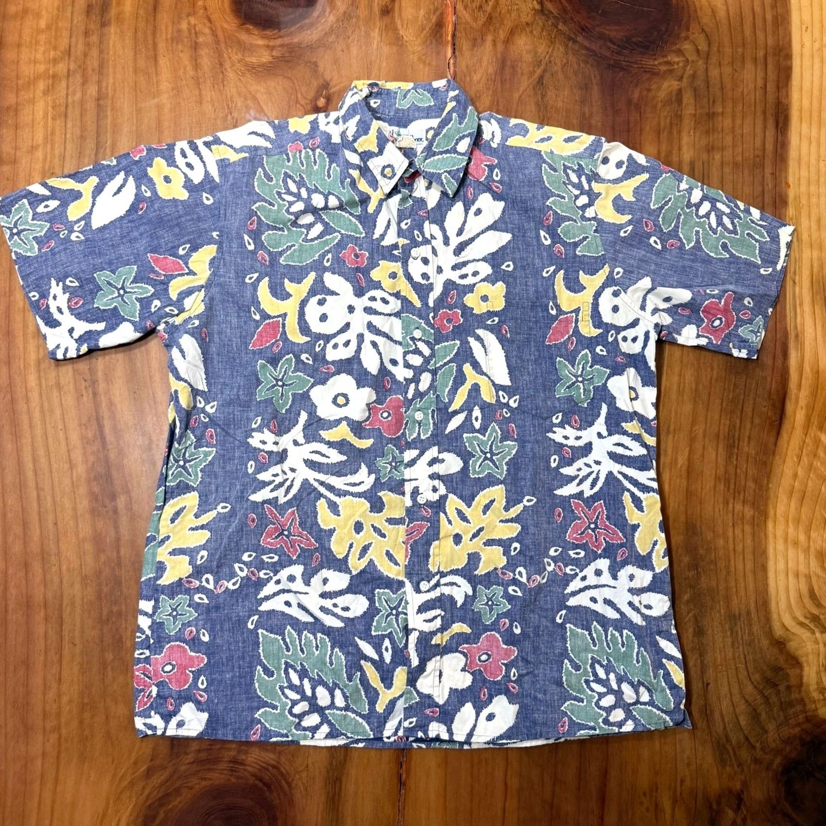Reyn Spooner VINTAGE Reyn Spooner Shirt Mens L Floral hawaiian Button S/S Reverse Print Blue 1980s Casual Mens Size US L / EU 52-54 / 3 - 2 Thumbnail