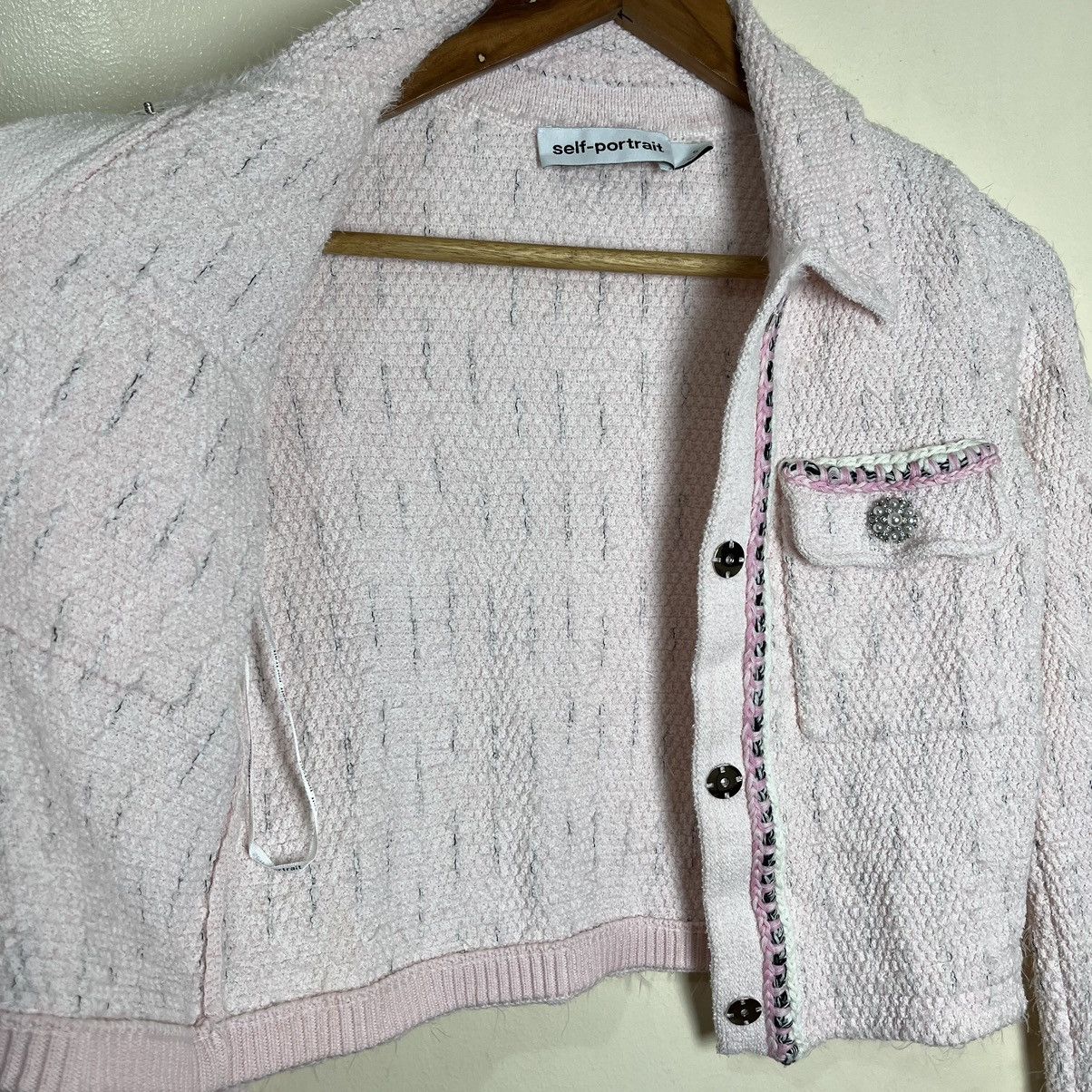 Self-Portrait Self-Portrait Melange Knit Tweed Cardigan Size S / US 4 / IT 40 - 9 Thumbnail
