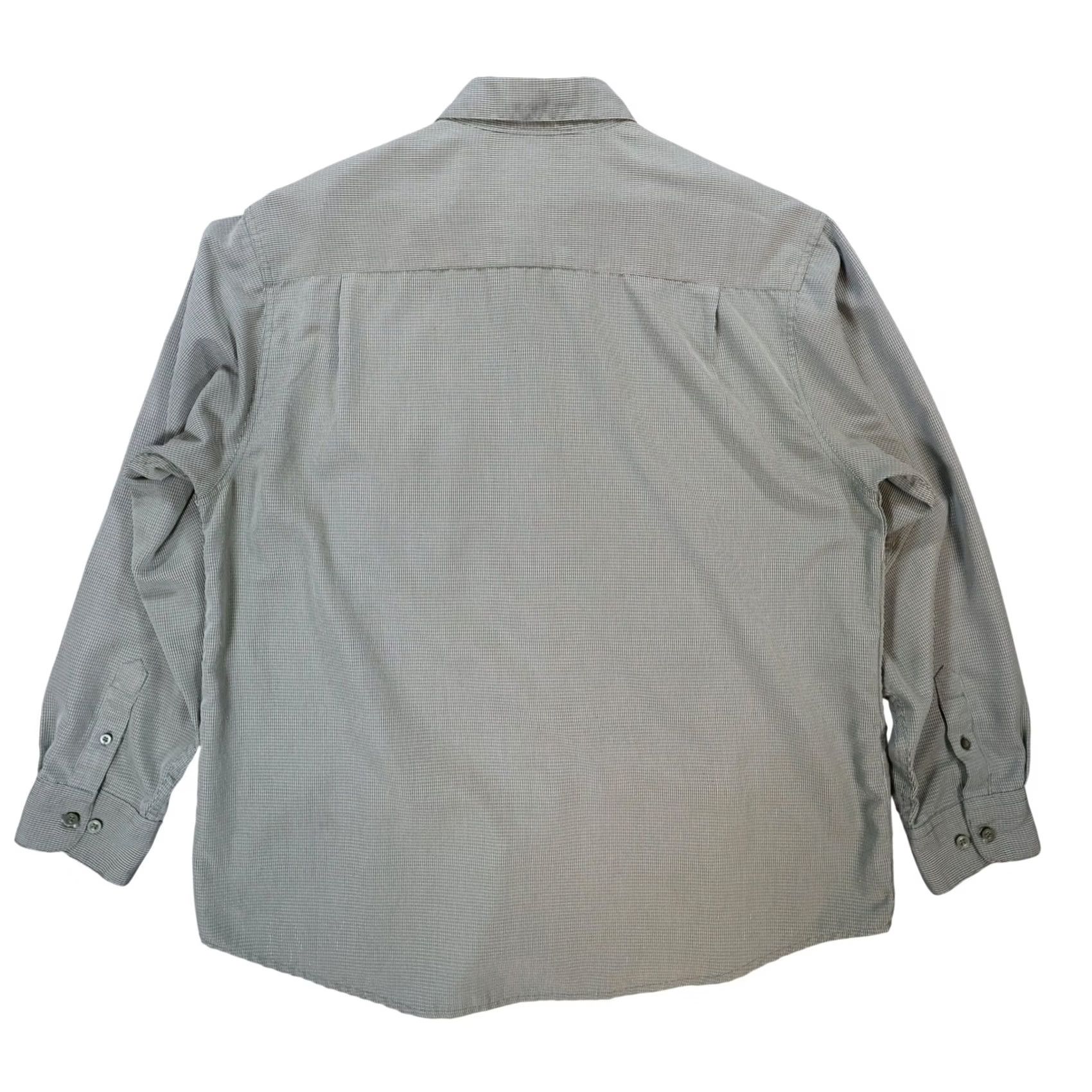 Haggar Haggar Button Up Shirt Mens L Green Excellent Micro Check Long Sleeve Size US L / EU 52-54 / 3 - 2 Thumbnail