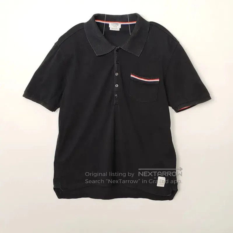 Thom Browne Thom Browne Black Cotton Men's Polo Shirt . Size US S / EU 44-46 / 1 - 1 Thumbnail