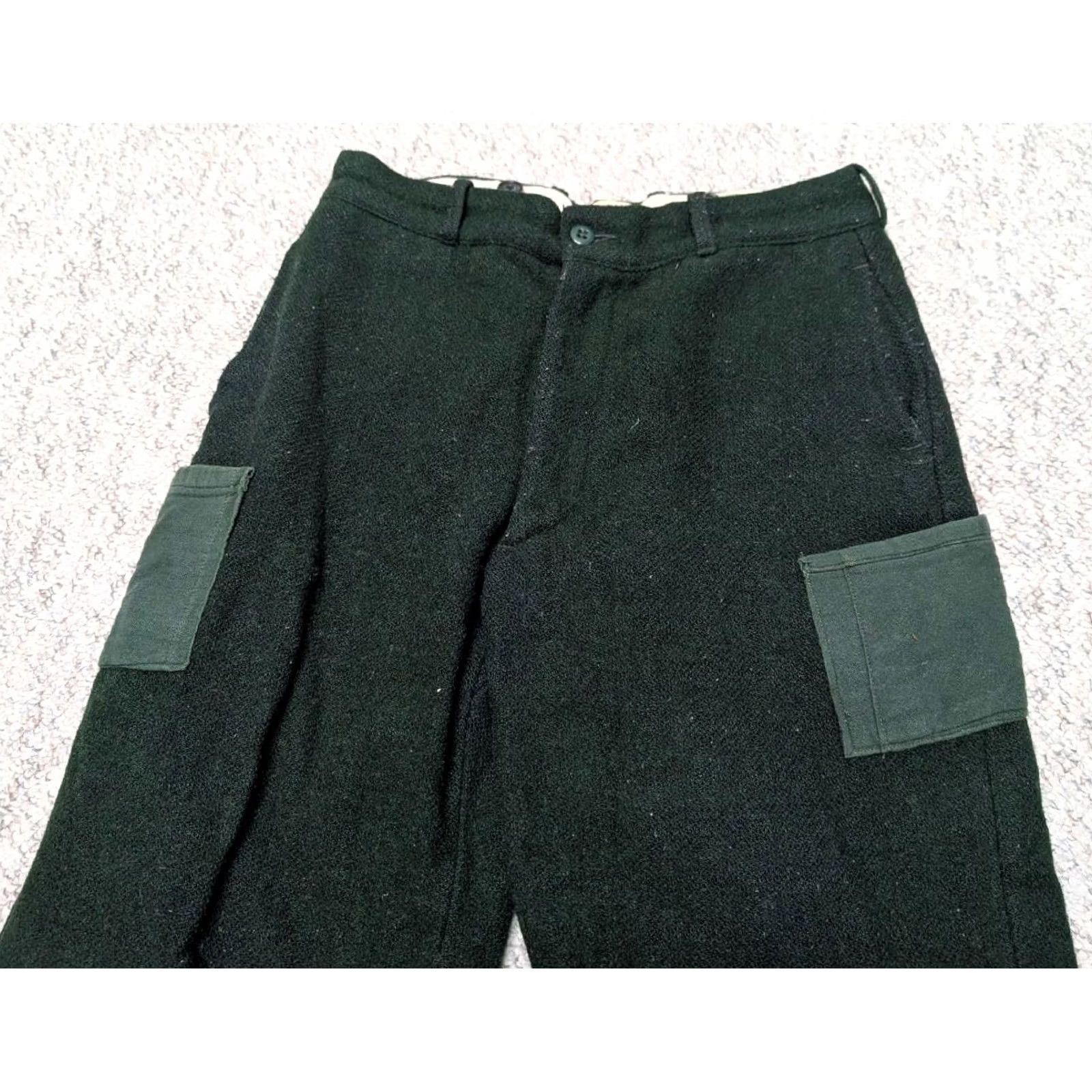 Vintage VINTAGE HUNTING CARGO Pants Green Wool 32x30 MILITARY thick Mens Size US 32 / EU 48 - 2 Thumbnail