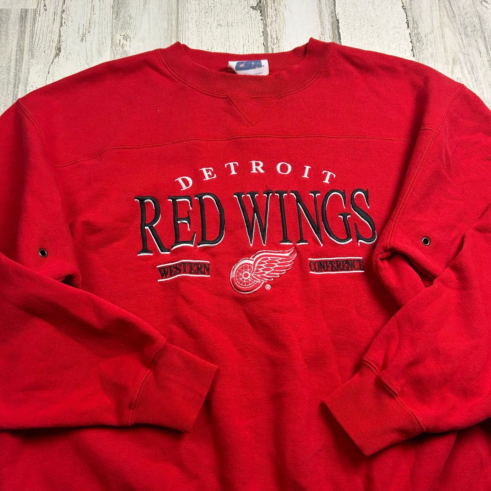 CSA × Vintage Vintage CSA Detroit Red Wings Embroidered NHL Sweatshirt Size US L / EU 52-54 / 3 - 3 Thumbnail