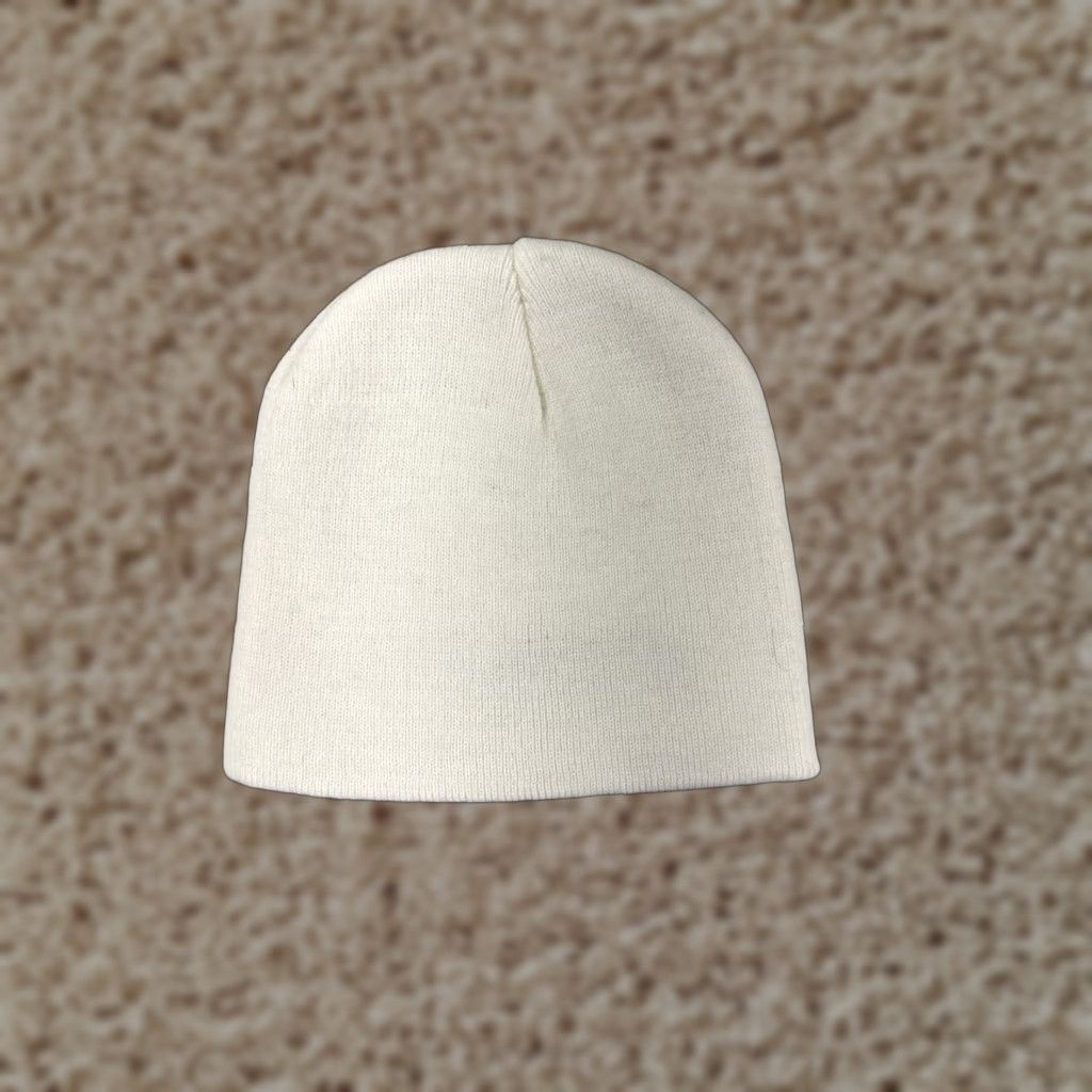 Vintage VINTAGE Scottsdale Nights Beanie Toque Adult One Size White Embroidered Knit Acrylic Ski Size ONE SIZE - 1 Thumbnail