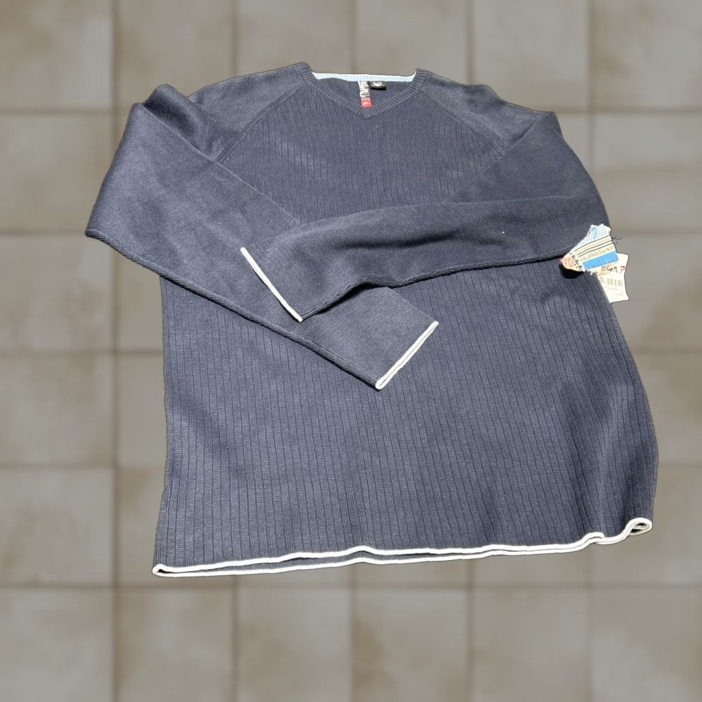 Quiksilver Quiksilver V-Neck Pullover Sweater Mens XL Blue Brand New With Tags Size US XL / EU 56 / 4 - 1 Thumbnail