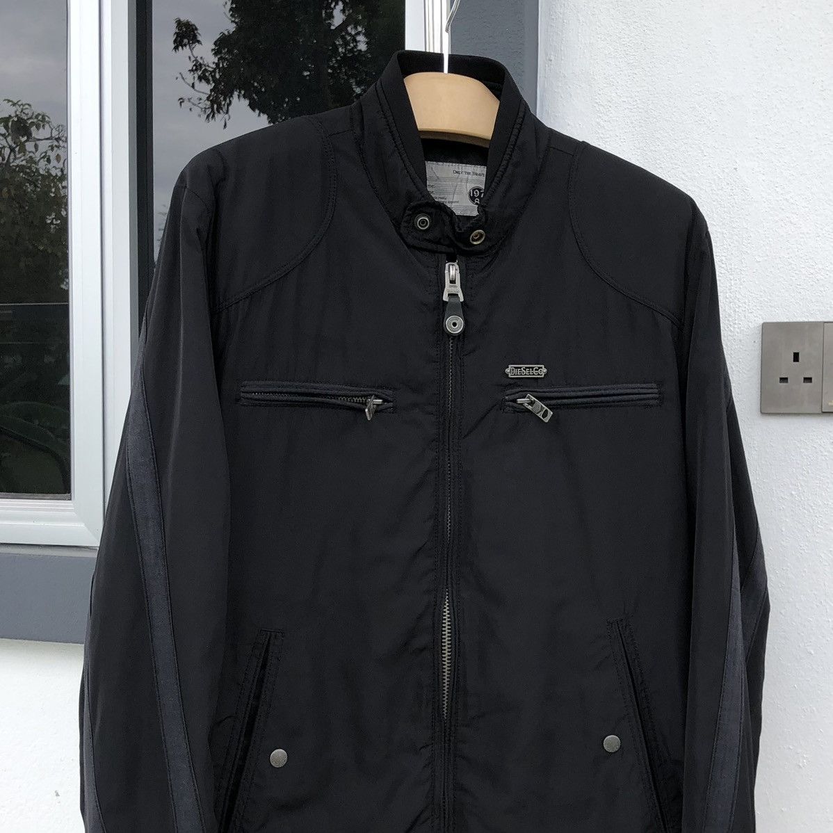 Diesel DIESEL Men's Black Jeffir Teflon Waterproof Bomber Jacket Size US L / EU 52-54 / 3 - 6 Thumbnail