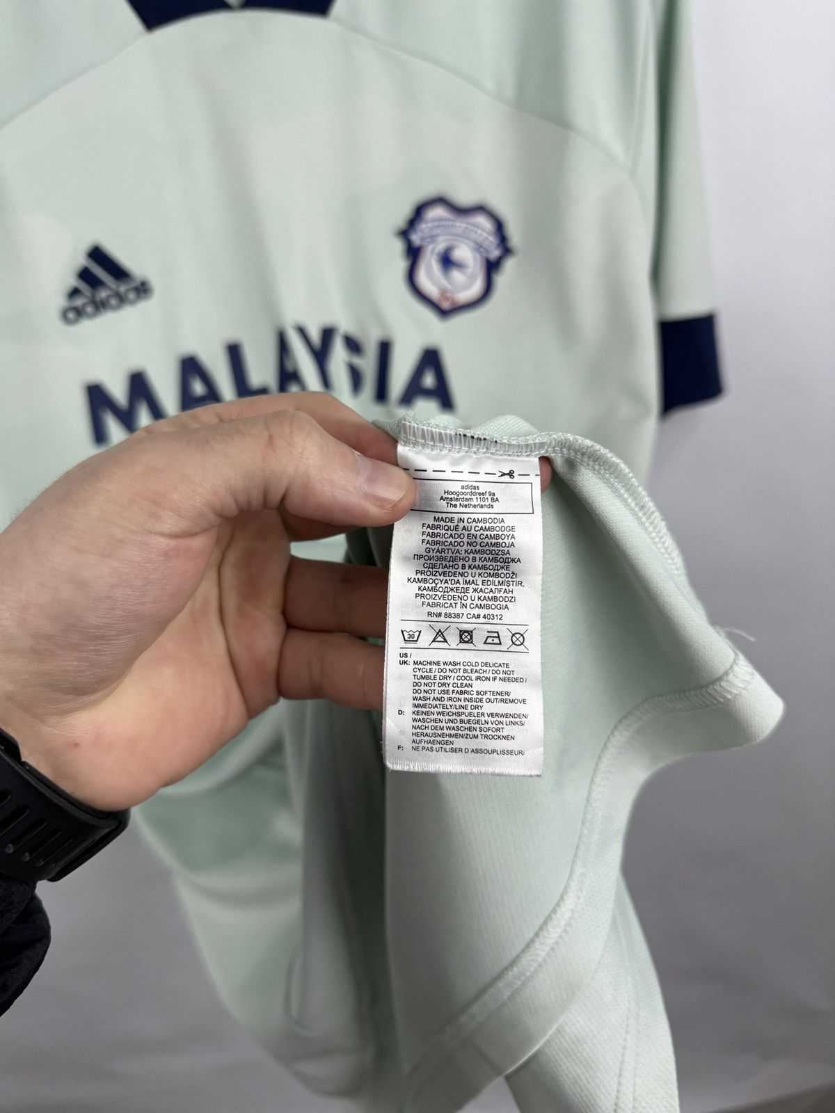 Adidas 🇬🇧 2022/2021 Adidas Cardiff City Fc Away Kit Soccer Jersey Size US XXL / EU 58 / 5 - 6 Thumbnail