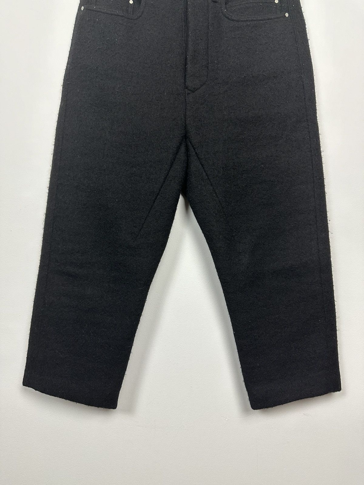 Rick Owens FW18 ‘SISYPHUS’ Boiled Wool Cropped Trousers Size US 31 - 3 Thumbnail