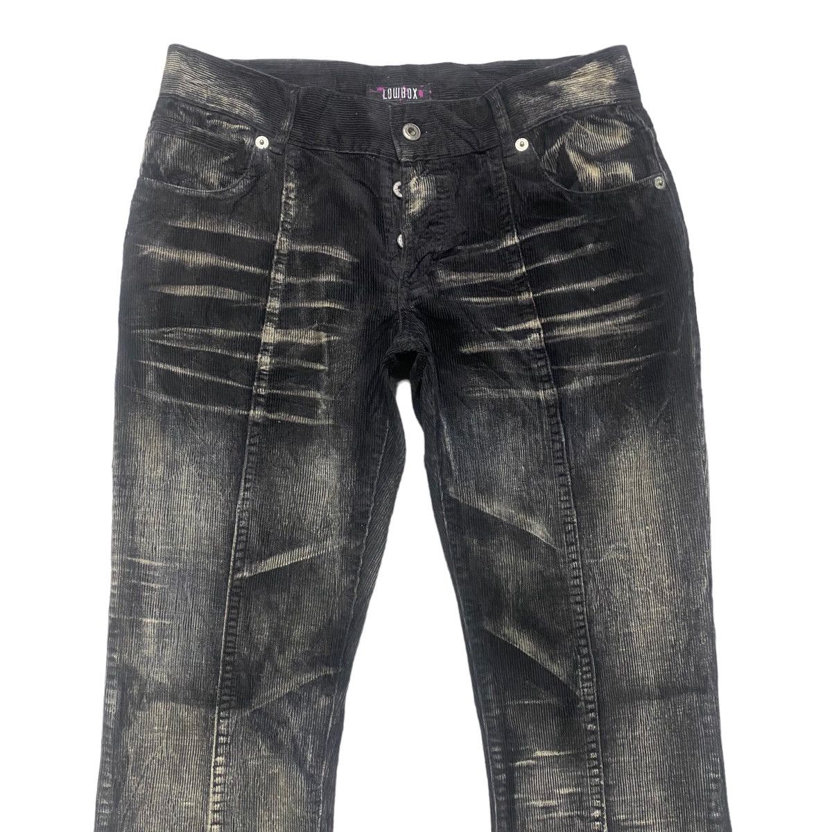 LOWBOX Japanese Brand LOWBOX Acid Wash Corduroy Flare Pants Size US 31 - 3 Thumbnail