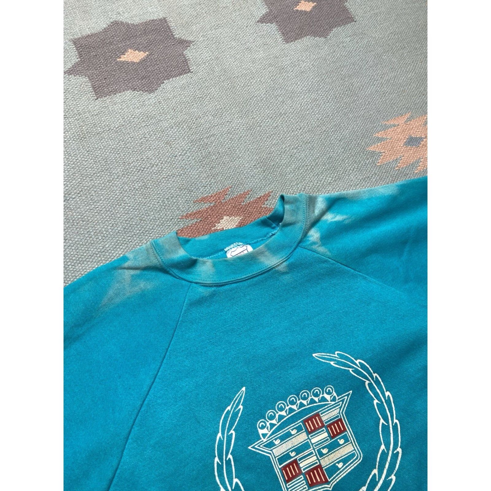 Doublet VINTAGE 80s crewneck sweatshirt Cadillac teal blue faded car double sided large Sweatshirt Men L Blue 80s Cadillac Vintage Crewneck pullover Size US L / EU 52-54 / 3 - 4 Thumbnail