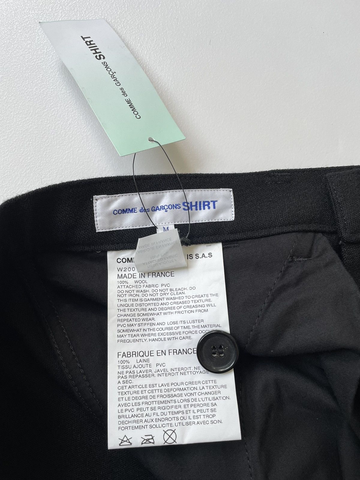 Comme des Garcons Black Twill Wool Utility Trousers Size US 32 / EU 48 - 4 Thumbnail
