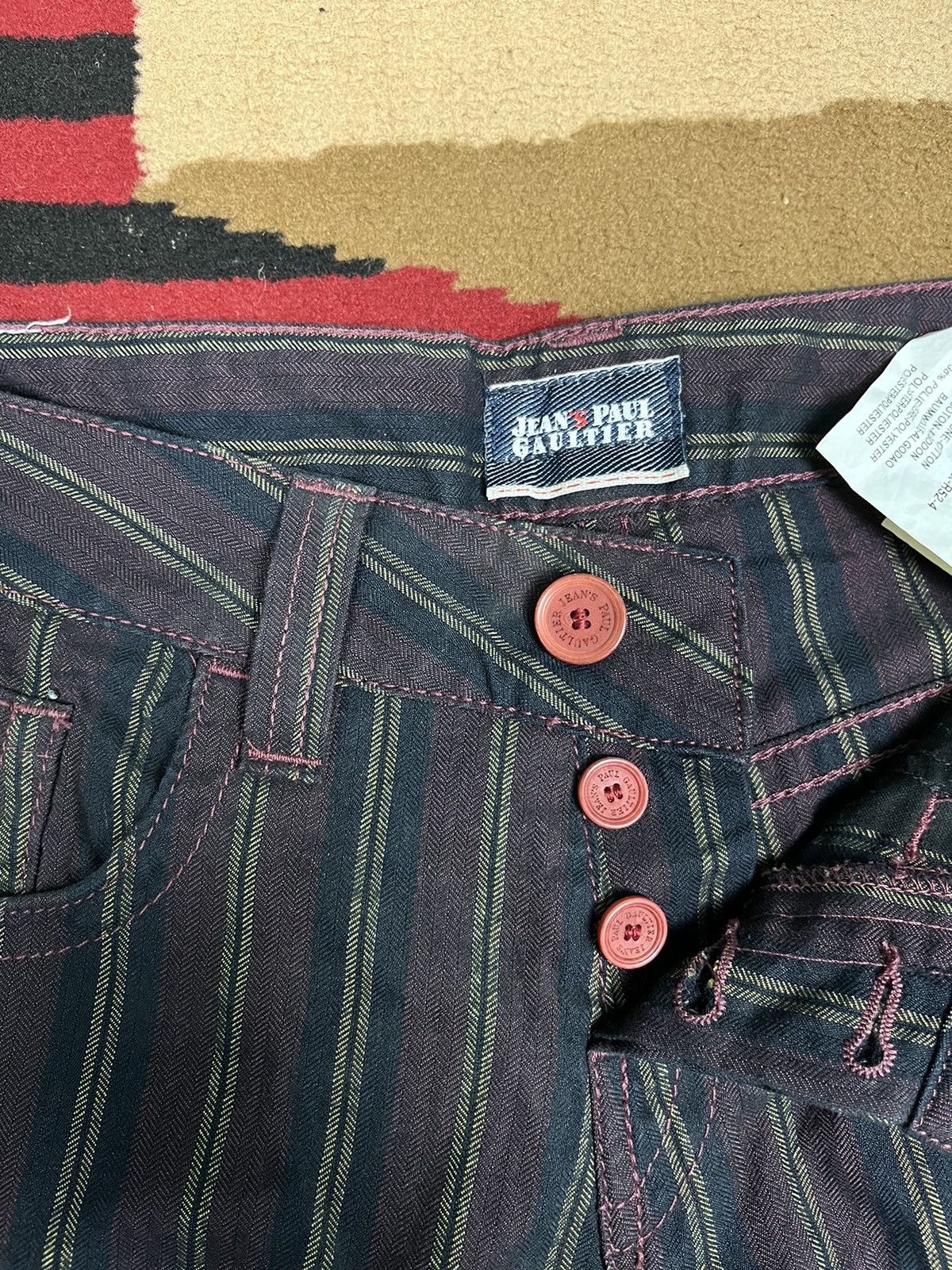 Jean Paul Gaultier Jean’s Paul Gaultier Streep Jeans Pants Size US 30 / EU 46 - 9 Thumbnail