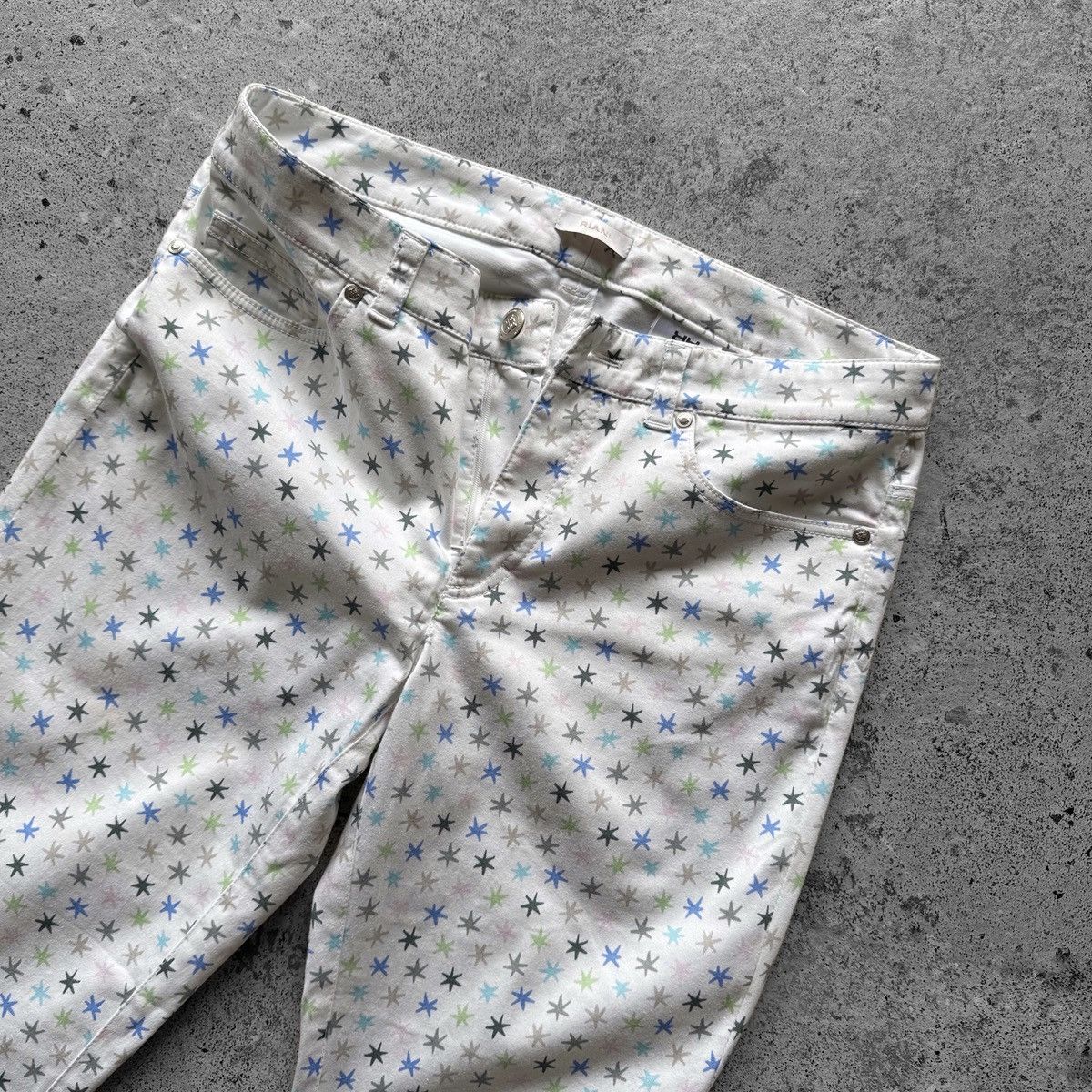 Designer Riani Womens Full Printed Trousers Pants Zipper Closure Size 30" / US 8 / IT 44 - 4 Thumbnail