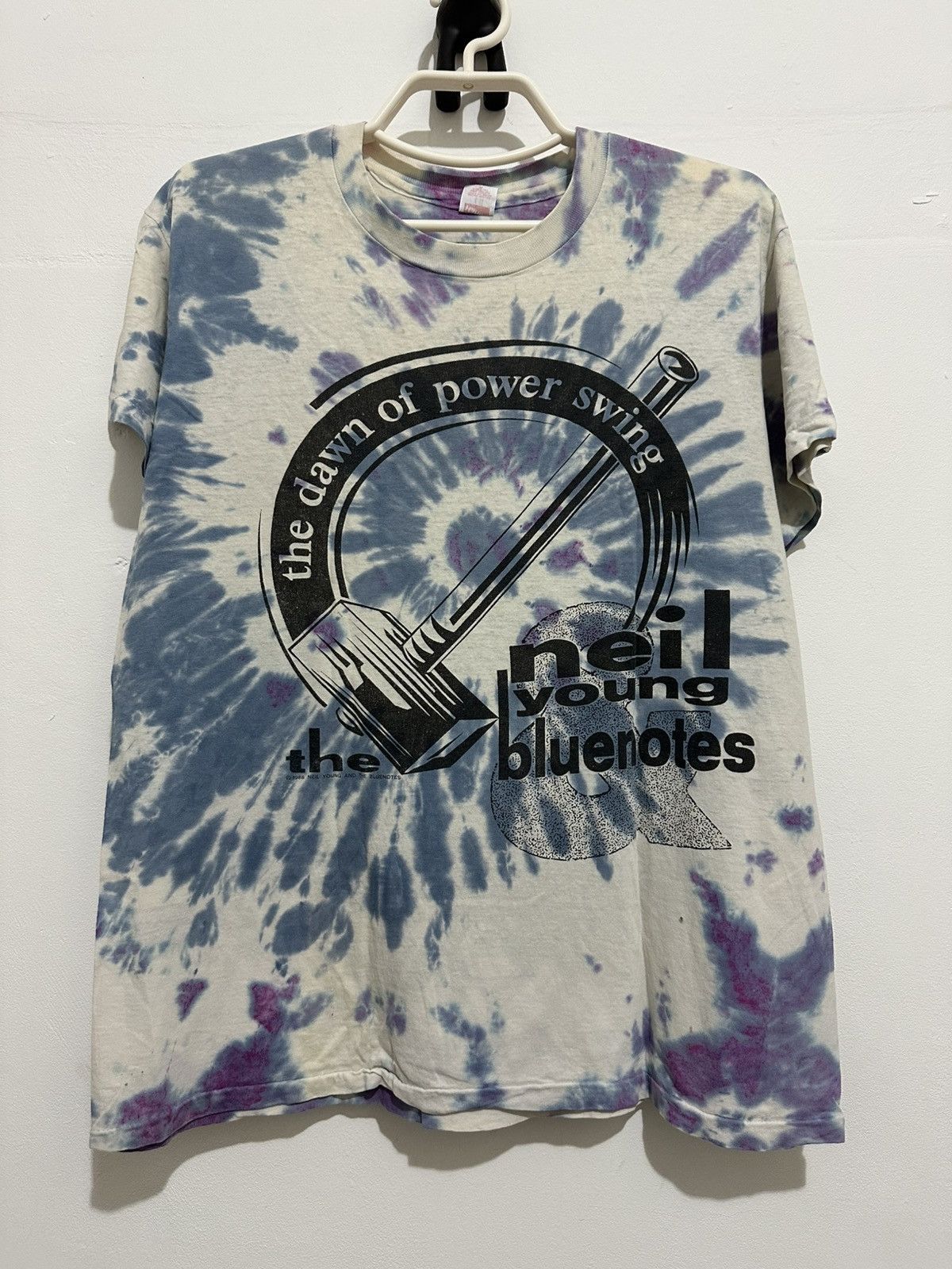 Band Tees Vintage 80’s Neil Young & The Bluenotes Band Tour TShirt Size US L / EU 52-54 / 3 - 1 Thumbnail
