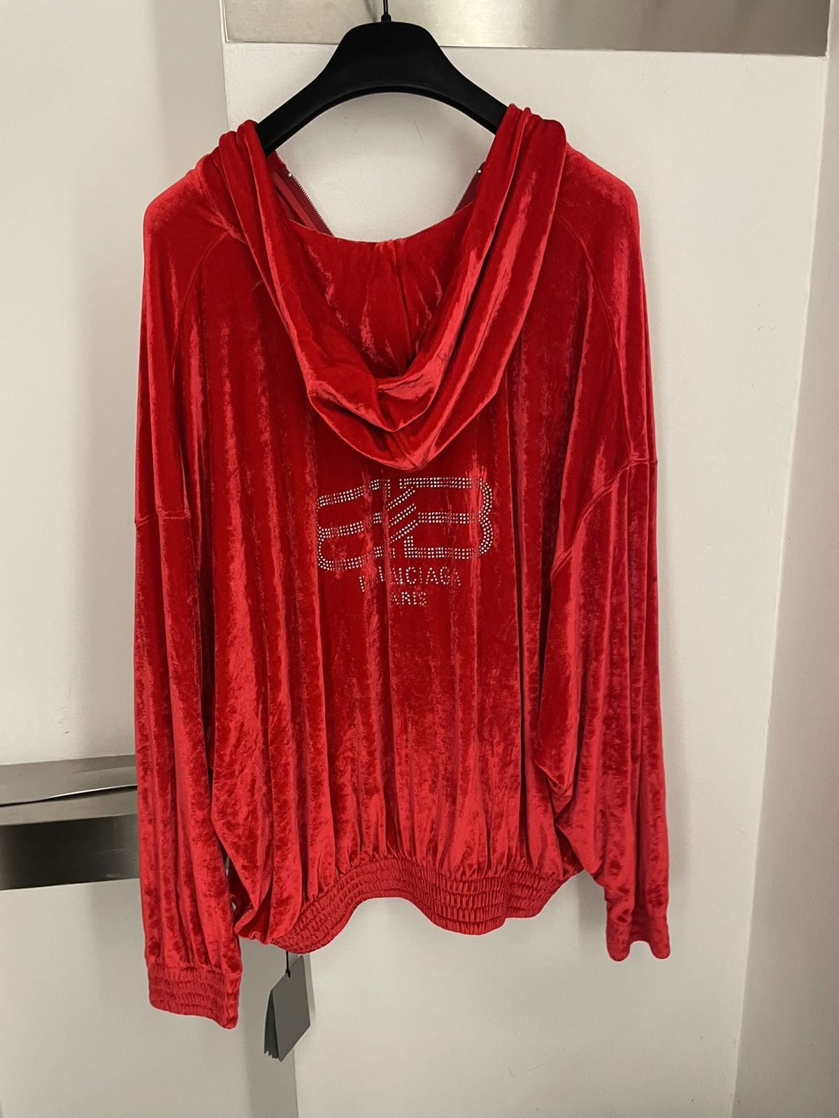 Balenciaga Velour zip-up hoodie Size S / US 4 / IT 40 - 3 Thumbnail