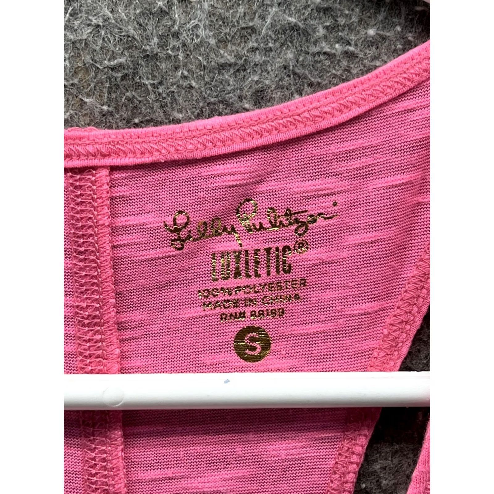 Lilly Pulitzer Lilly Pulitzer Luxletic Tank Top Womens Small Pink Racerback Athletic 24544 Size S / US 4 / IT 40 - 4 Thumbnail