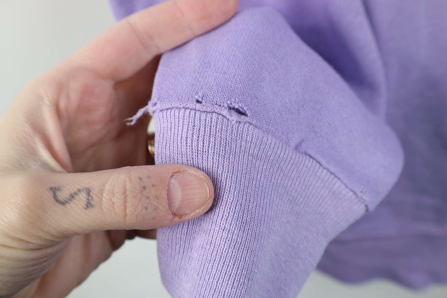 Vintage Vintage 70s 80s Streetwear Blank Raglan Sweatshirt Lilac USA Size L / US 10 / IT 46 - 6 Thumbnail