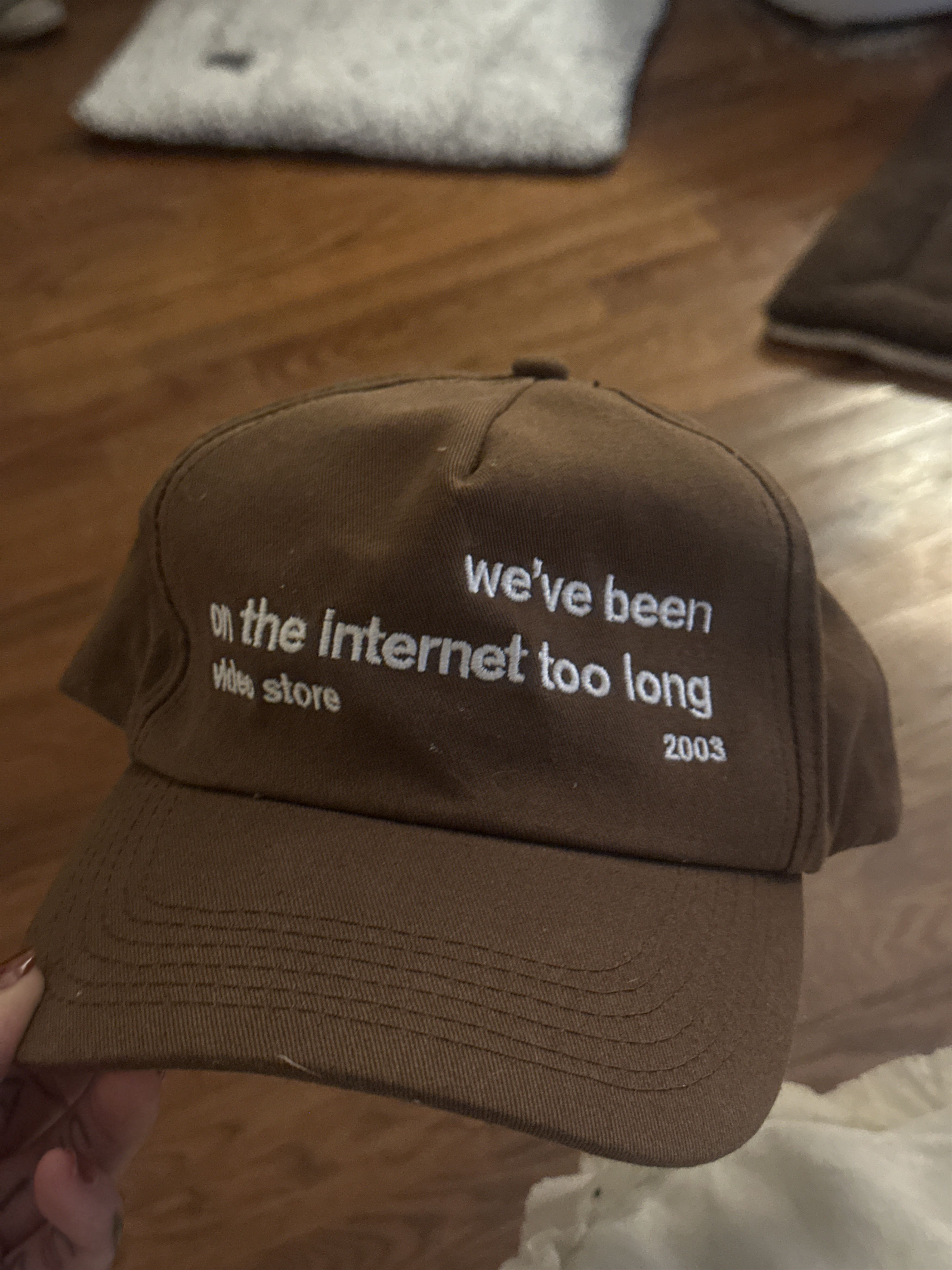 Video Store Apparel we’ve been on the internet too long x video store hat Size ONE SIZE - 1 Thumbnail