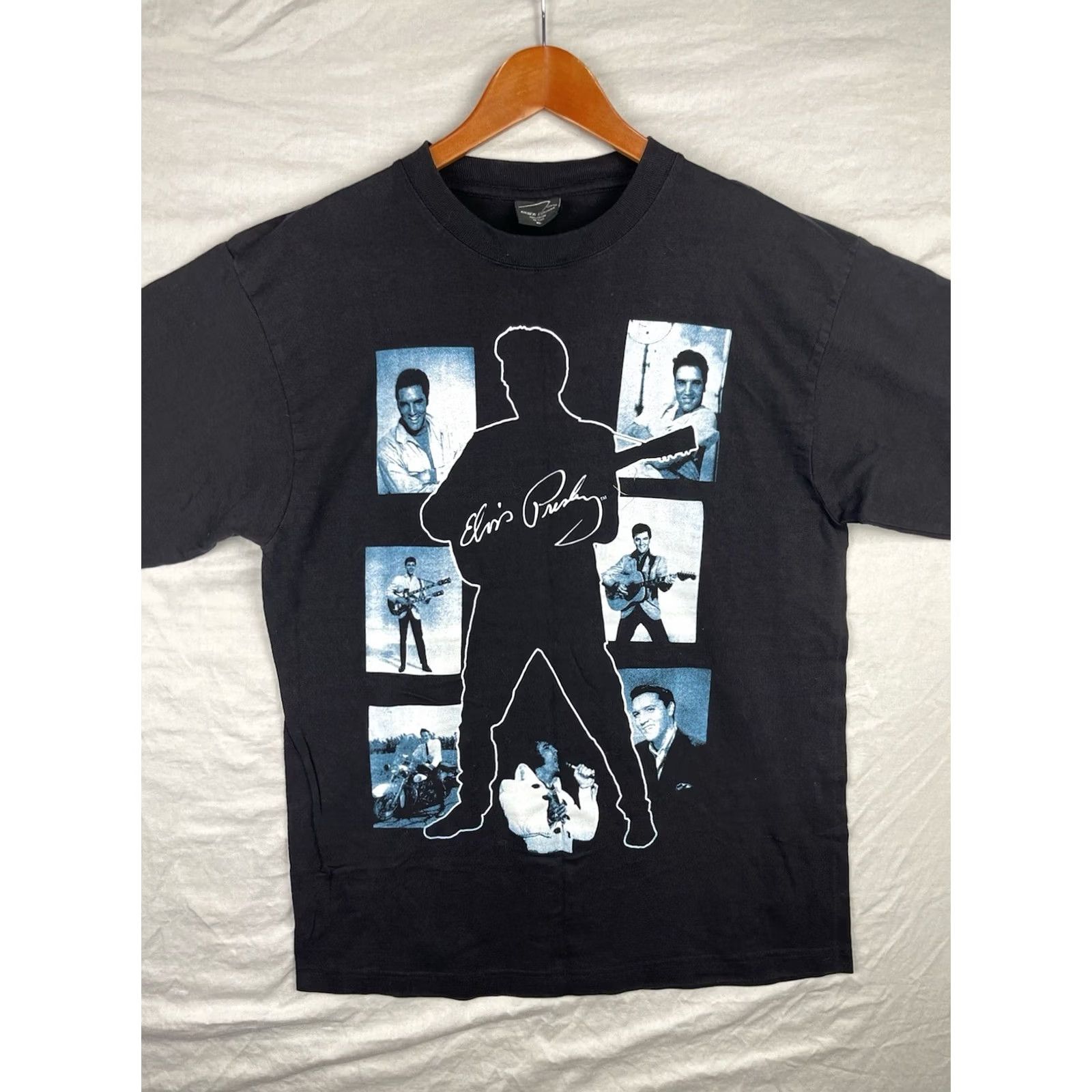 Vintage Vintage Elvis Presley Shirt Men XL Rock n Roll Rockabilly Greaser Shirt XL Black Cotton Logo Size US XL / EU 56 / 4 - 2 Thumbnail