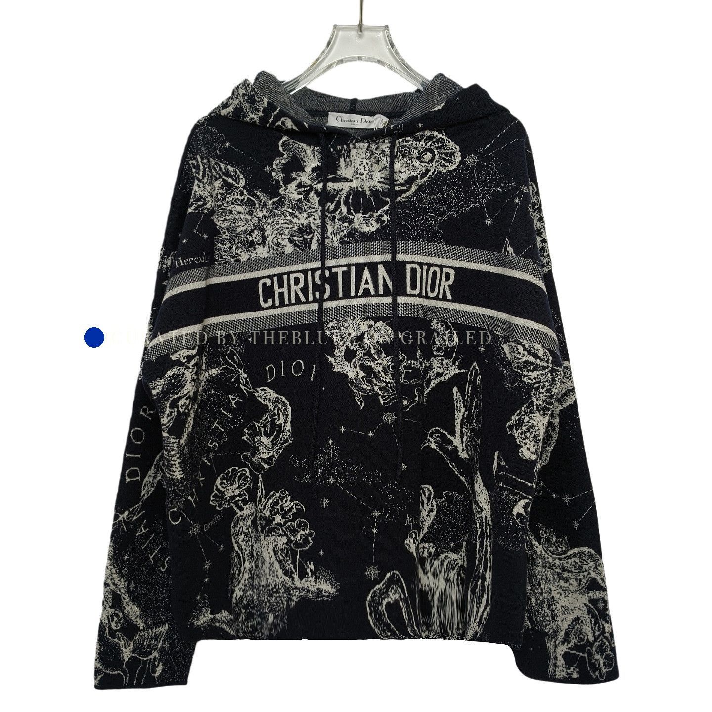 Dior Black Zodiac Logo Knit Hoodie Size US XS / EU 42 / 0 - 1 Thumbnail