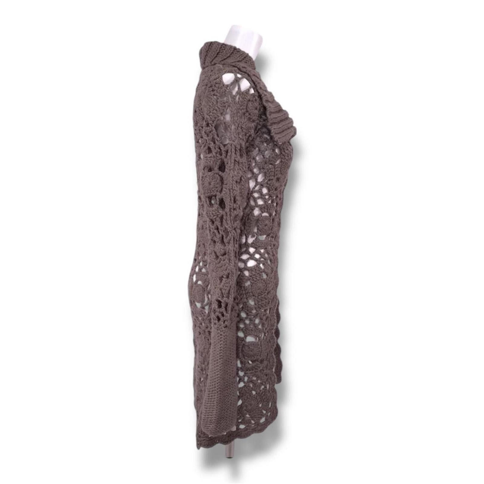 Other Boho crocheted knit 2000s long cardigan Size XS / US 0-2 / IT 36-38 - 2 Thumbnail