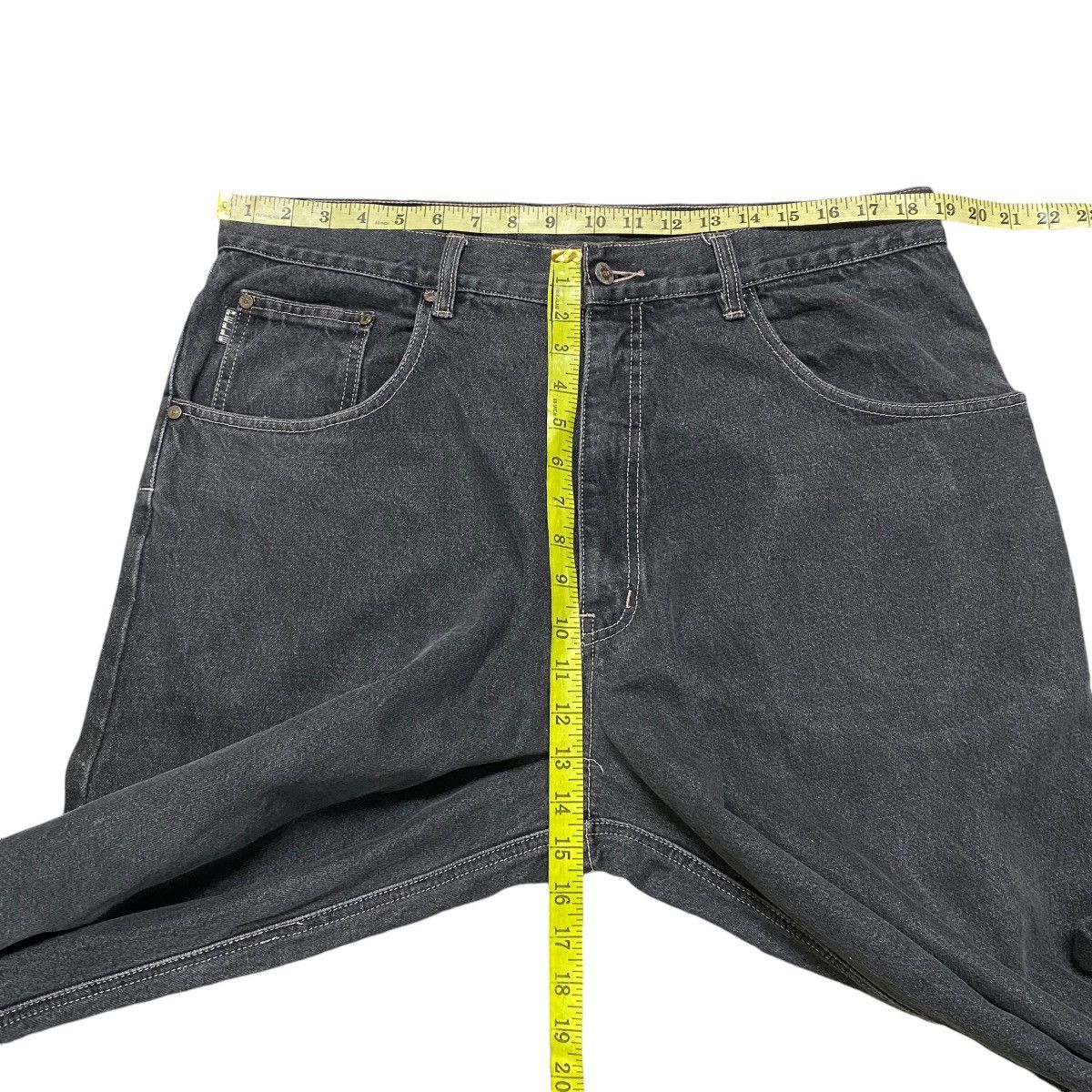 Pelle Pelle Vintage Y2K Pelle Pelle Black Denim Baggy Jeans Size US 38 / EU 54 - 15 Thumbnail