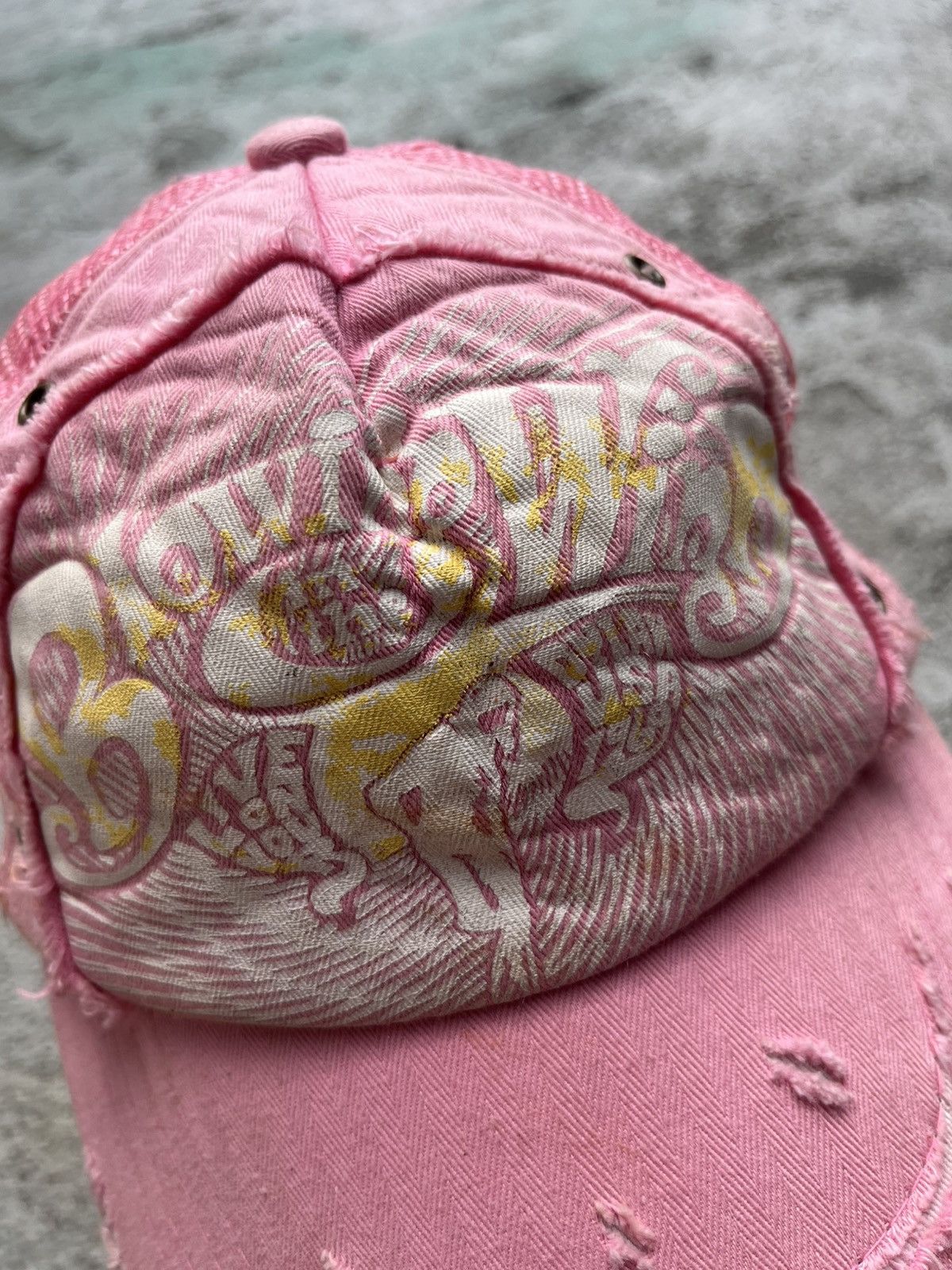 Japanese Brand Y2K HAT FAMILY POEM WOMEN HYSTERIC TRUCKER HAT PINK PUNK Size ONE SIZE - 8 Thumbnail