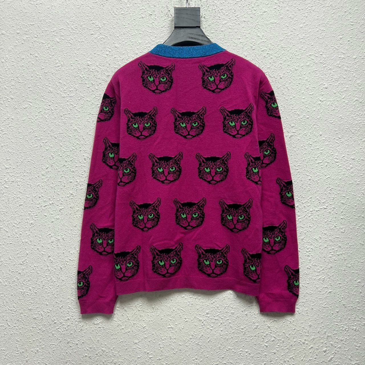 Gucci Gucci Cat pattern knitted wool sweater 2501-Nextarrow Size US S / EU 44-46 / 1 - 2 Thumbnail