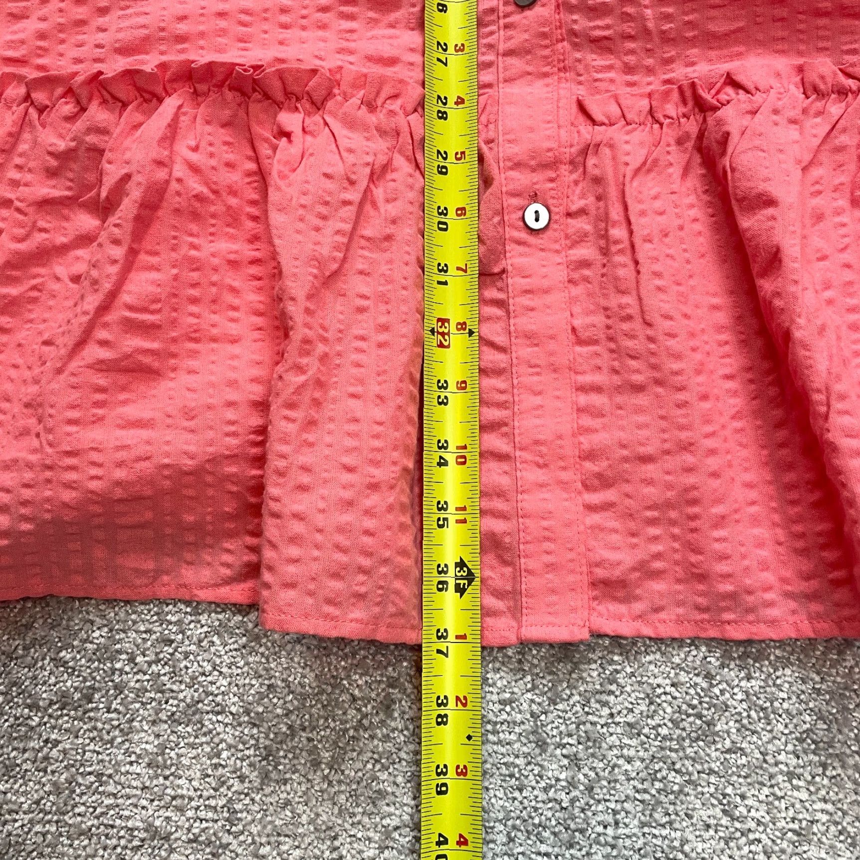 Vintage Time & True Blouse Shirt Womes 2XL Pink Plaid Button Up Collared Sleeveless Knit Cotton Polyester Casual Women's Size XXL / US 16-18 / IT 52-54 - 3 Thumbnail