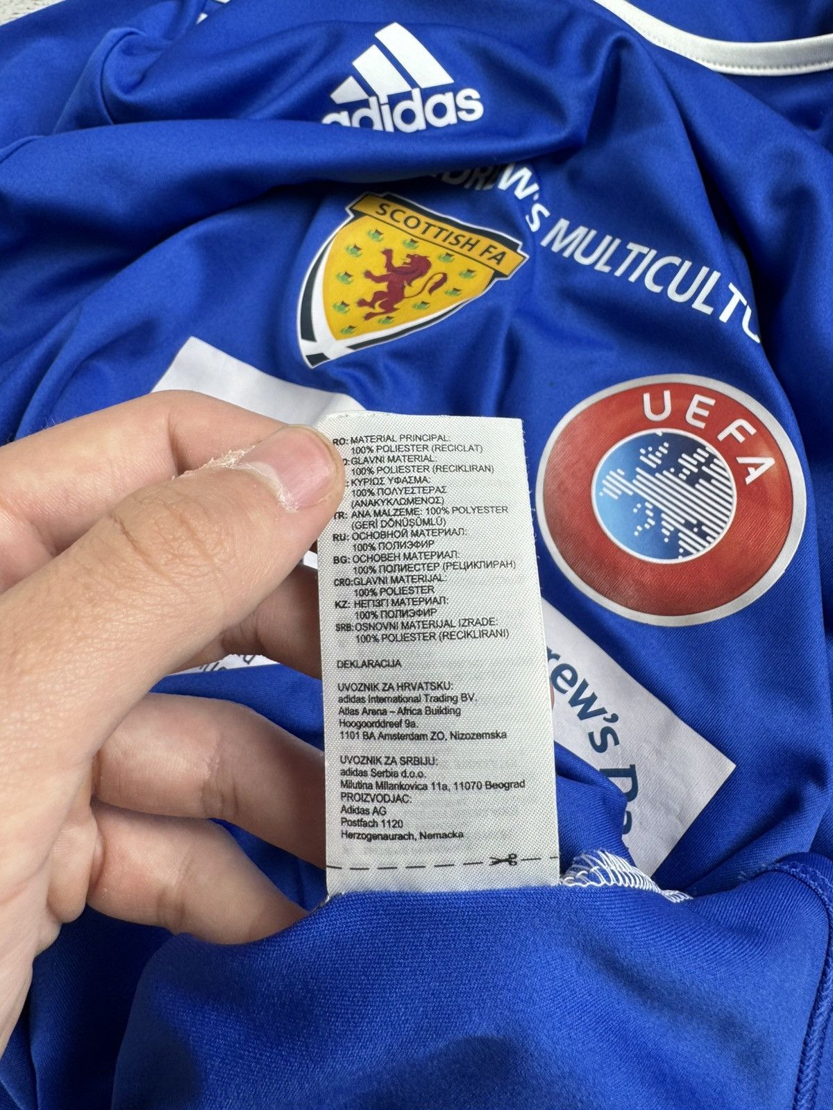 Adidas Scotland 2018/2019 St Andrew’s Multicultural Cup Soccer Football Jersey Shirt Size US L / EU 52-54 / 3 - 12 Thumbnail