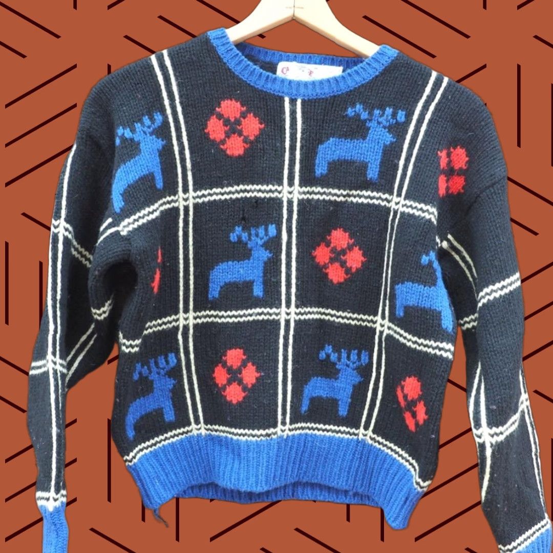 Vintage VINTAGE Cambridge Wool Women's Christmas Reindeer Size M Size M / US 6-8 / IT 42-44 - 1 Thumbnail