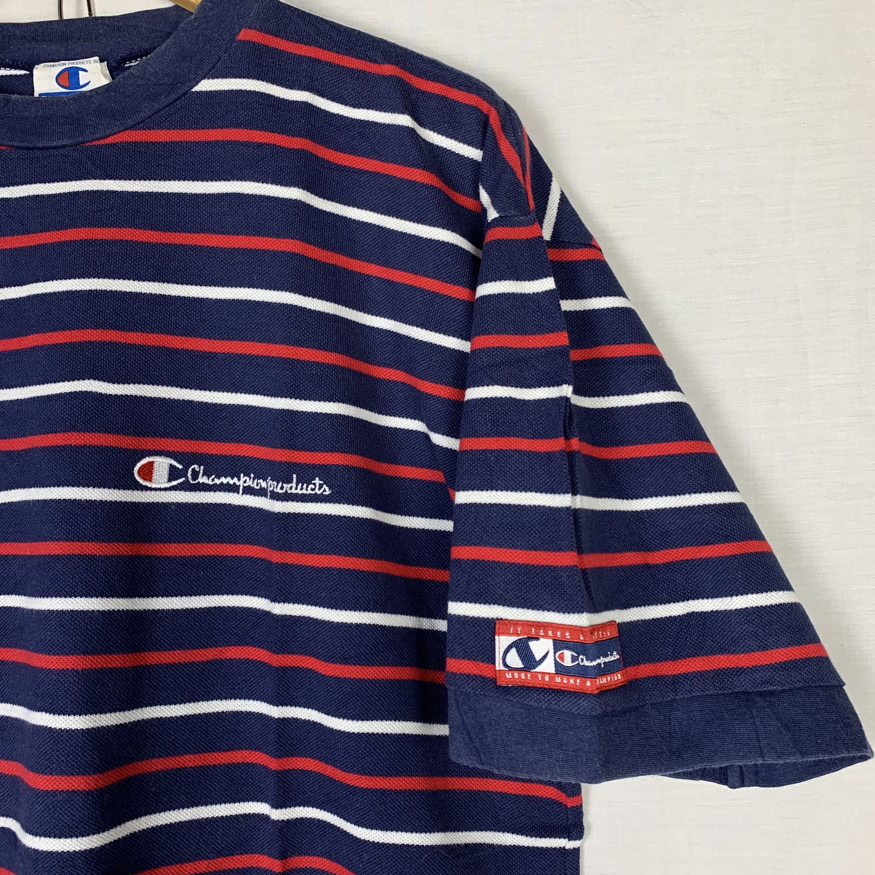 Champion Vintage Champion Striped Tshirt Size US L / EU 52-54 / 3 - 3 Thumbnail