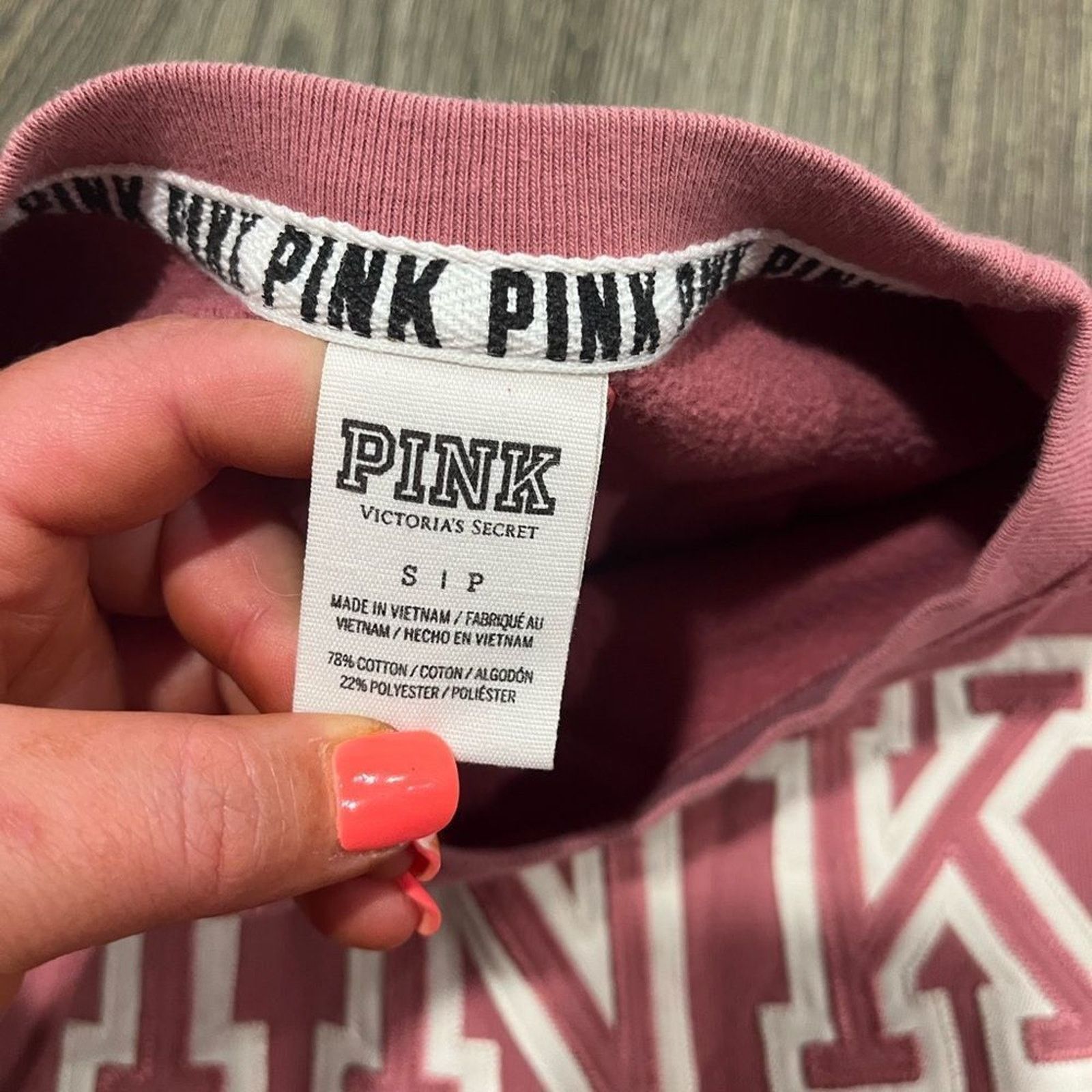 Victoria's Secret Pink Victoria's Secret Sweatshirt Logo Print Long Sleeve Size S / US 4 / IT 40 - 4 Thumbnail
