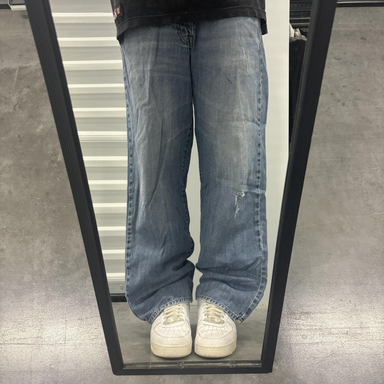 Vintage Crazy Vintage Y2K/2000s Baggy Wideleg Faded Skater Style Medium Wash Denim Jeans! Size US 36 / EU 52 - 1 Thumbnail