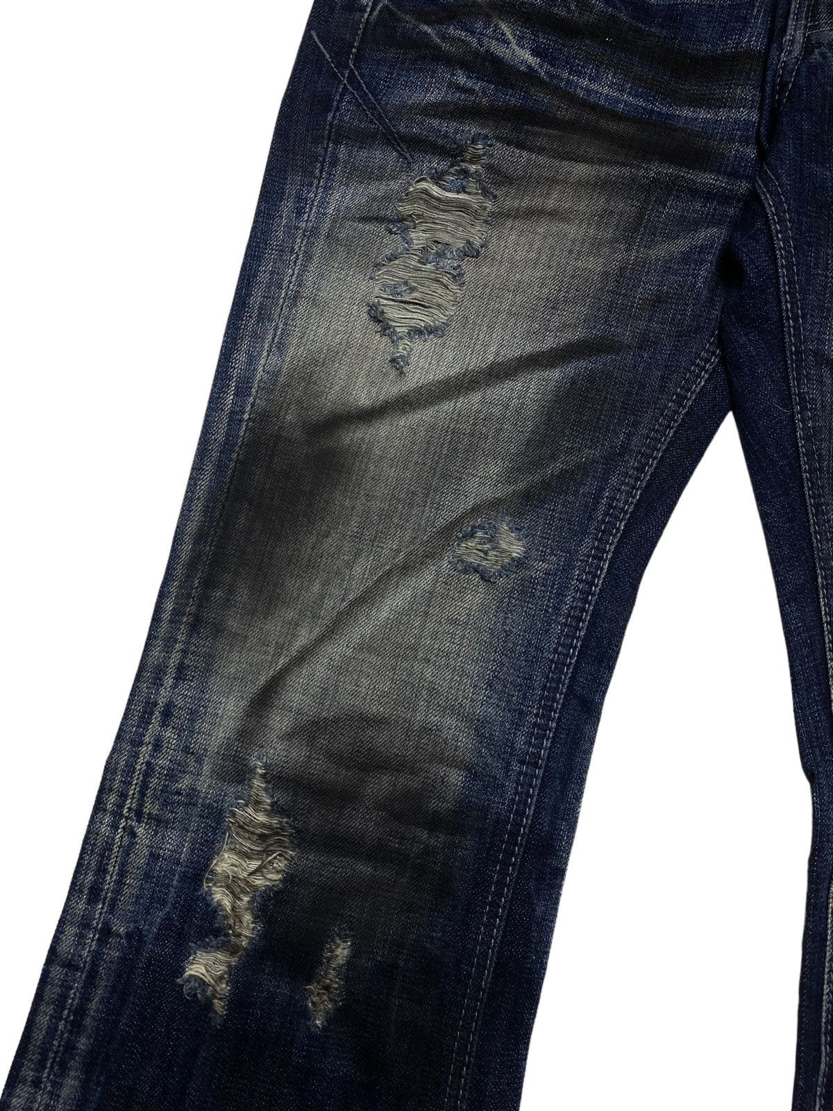 14th Addiction 2000s FUGA - Dirty Washed Flared Denim Pants Size US 29 - 6 Thumbnail