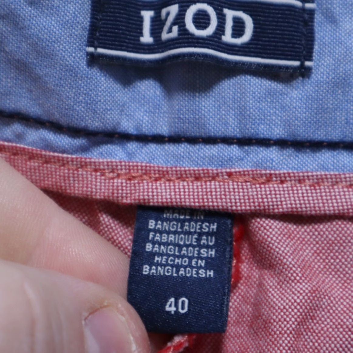 Izod Izod Newport Oxford Cotton Khaki Chino Shorts Pink Men's 40 Size US 40 / EU 56 - 5 Thumbnail