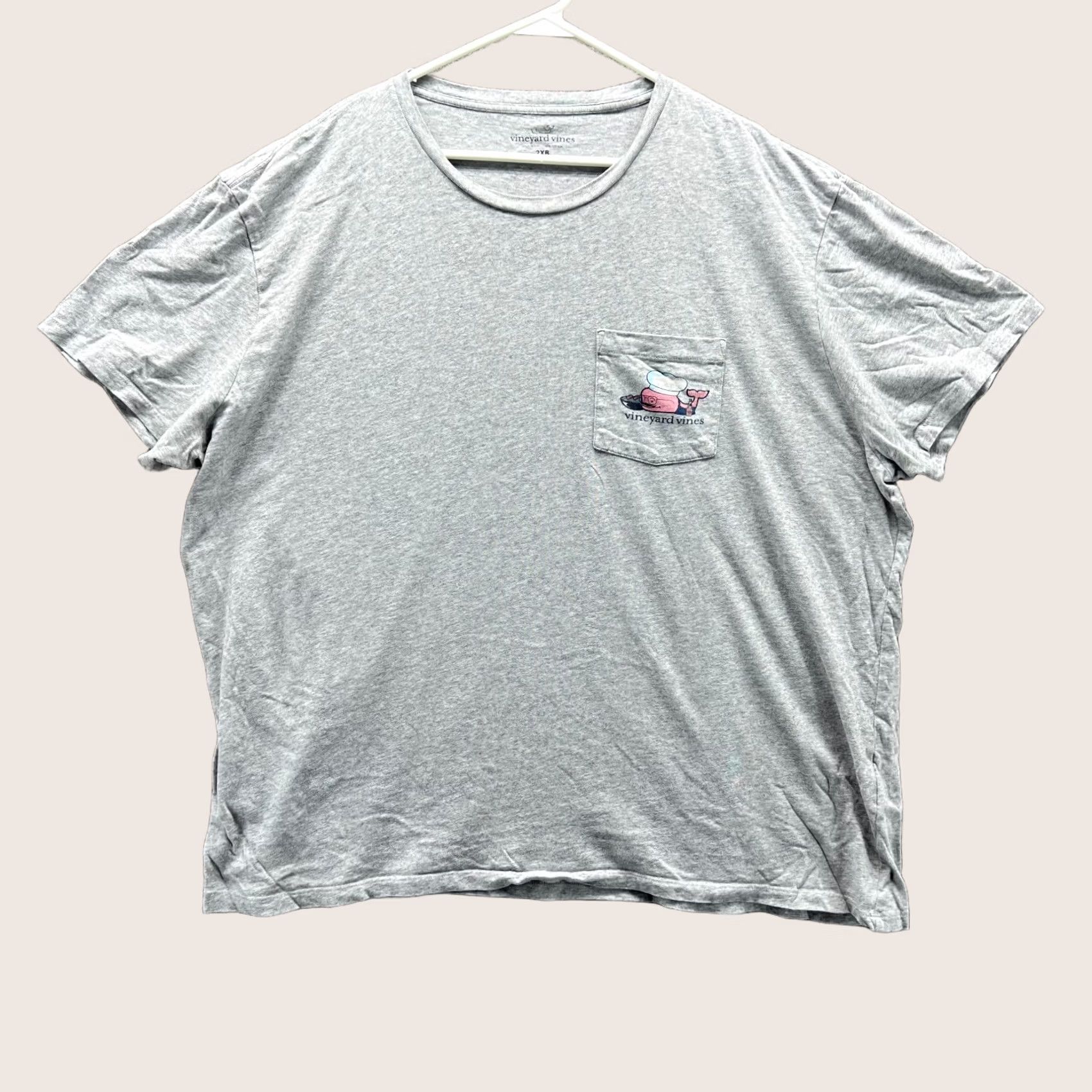 Vineyard Vines Vineyard Vines Shirt Men 2XB Gray Pink BBQ Whale Pocket Tee Limited Edition T-Shirt Big & Tall Size US XXL / EU 58 / 5 - 1 Thumbnail