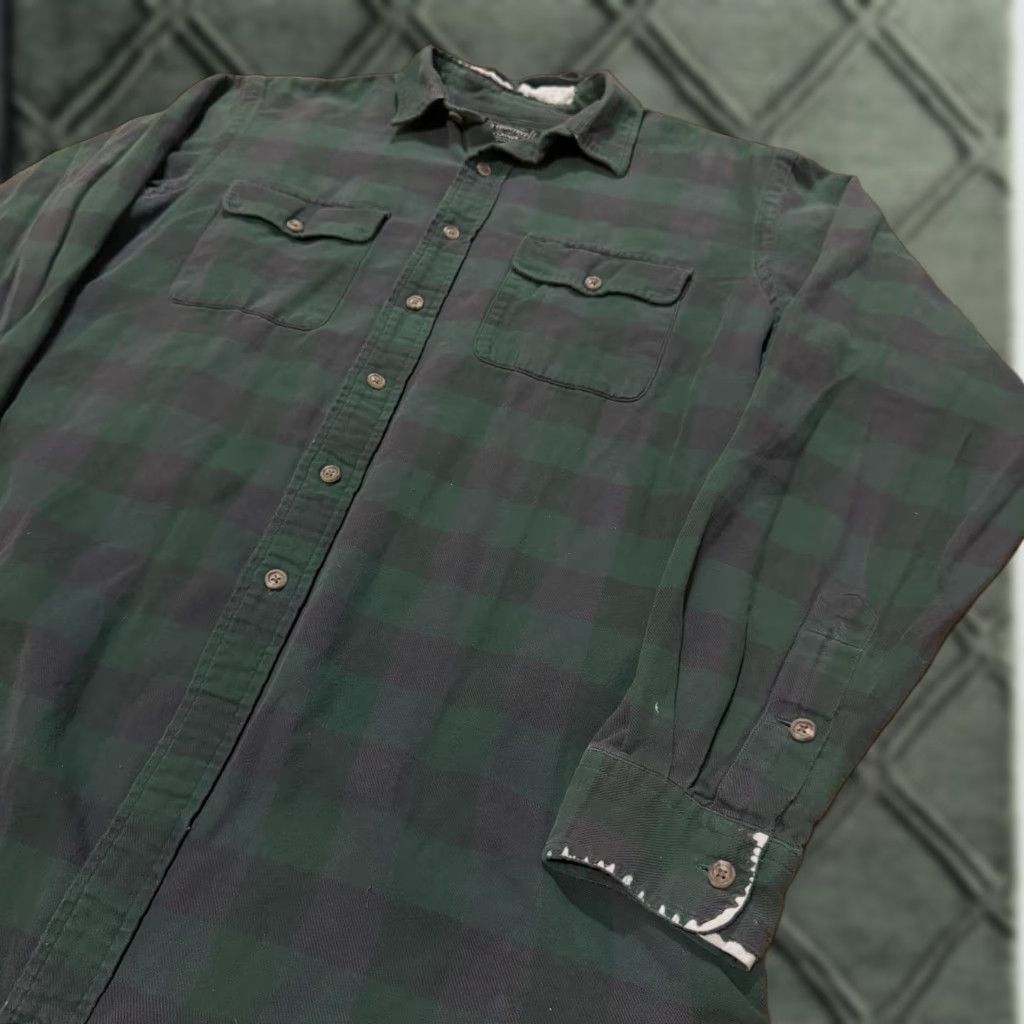 Ralph Lauren VTG Polo Country Ralph Lauren Shirt Men L Green Flannel Plaid Distressed Cotton Button-Up Pocketed Size US L / EU 52-54 / 3 - 1 Thumbnail