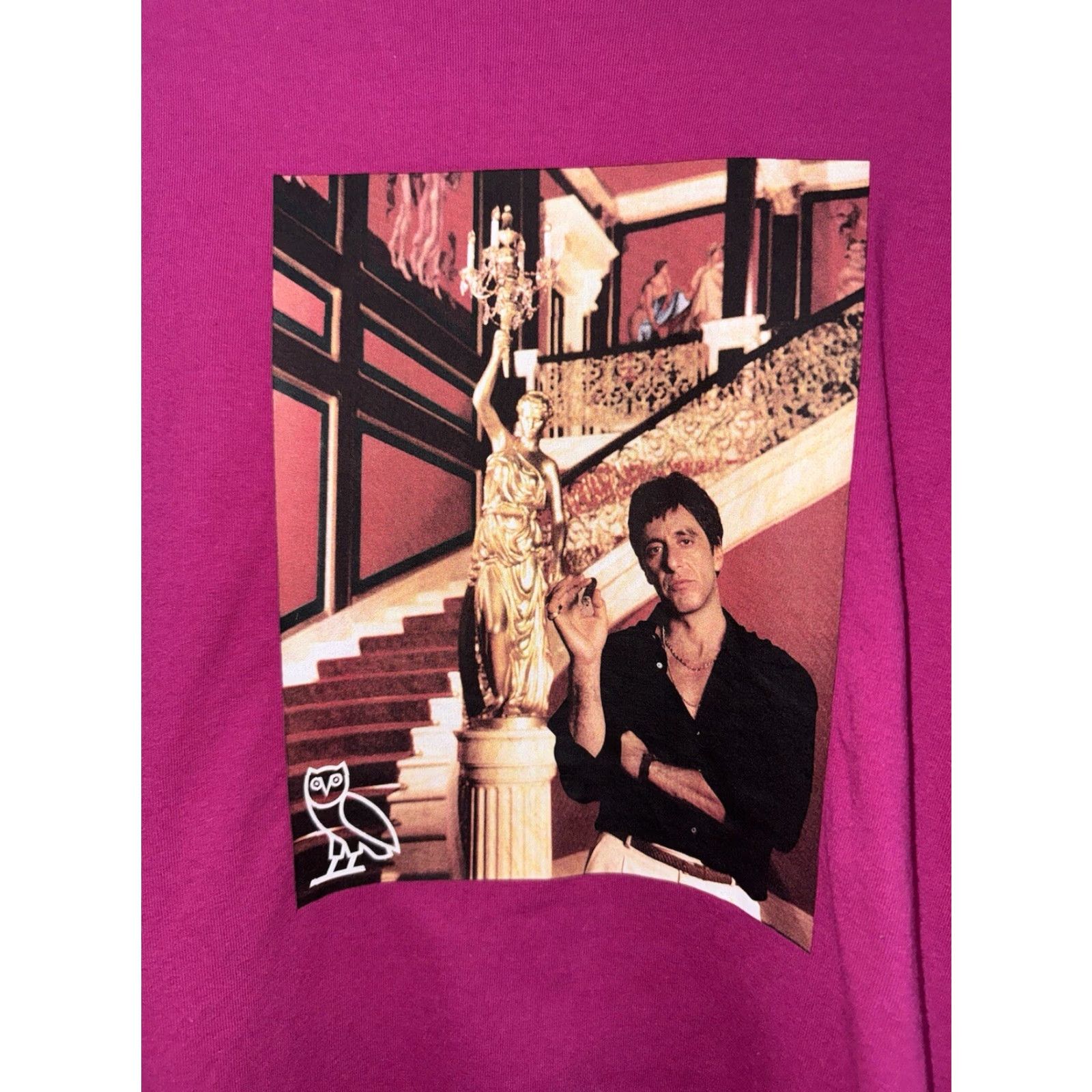 Vintage OVO Scarface T Shirt Pink Fuchsia Drake Tony Montana L Men Regular Rare Size US L / EU 52-54 / 3 - 3 Thumbnail