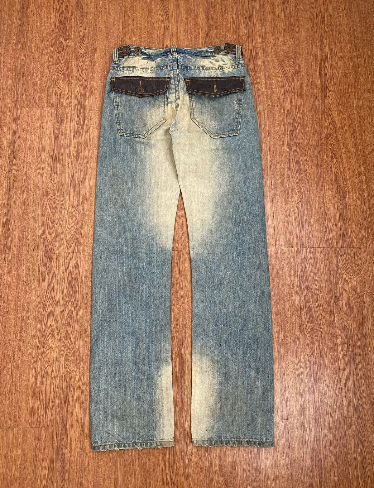 If Six Was Nine × Japanese Brand × Le Grande Bleu (L.G.B.) Army of no mud max distressed jeans Size US 32 / EU 48 - 2 Thumbnail