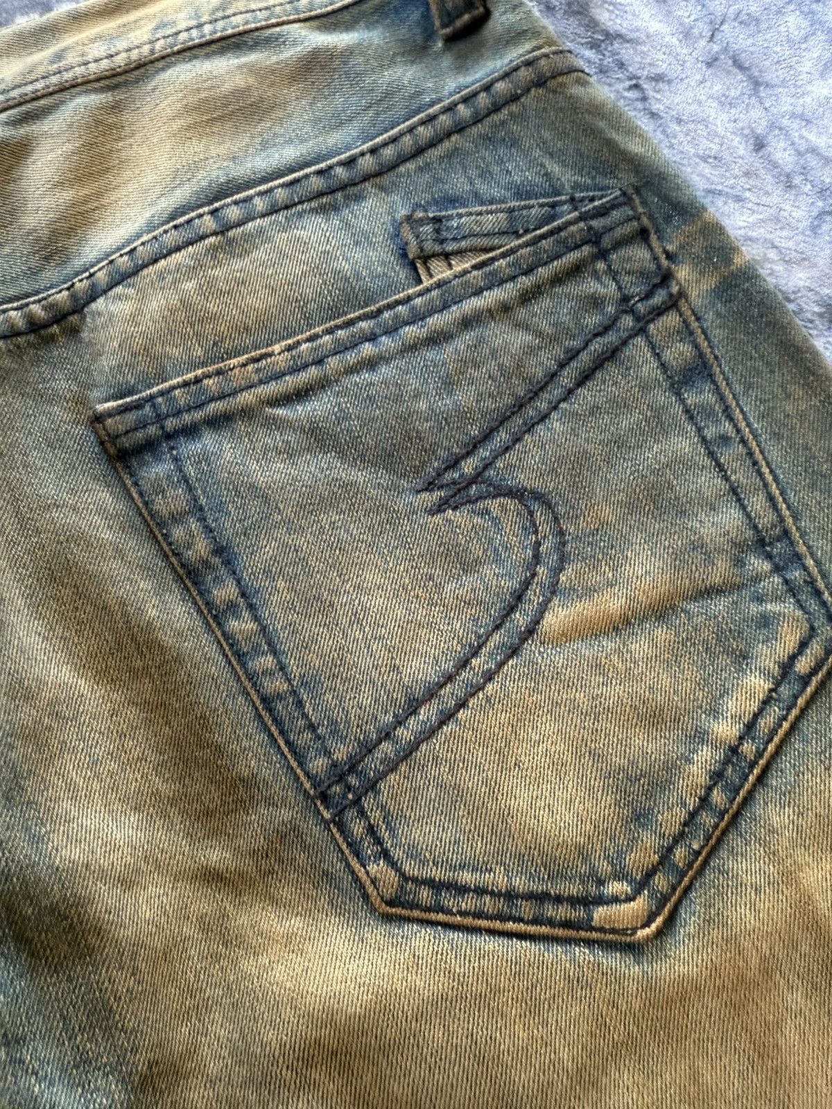 If Six Was Nine Flared Semantic Design Muddy Wash Claw Mark Jeans Size US 30 / EU 46 - 19 Thumbnail