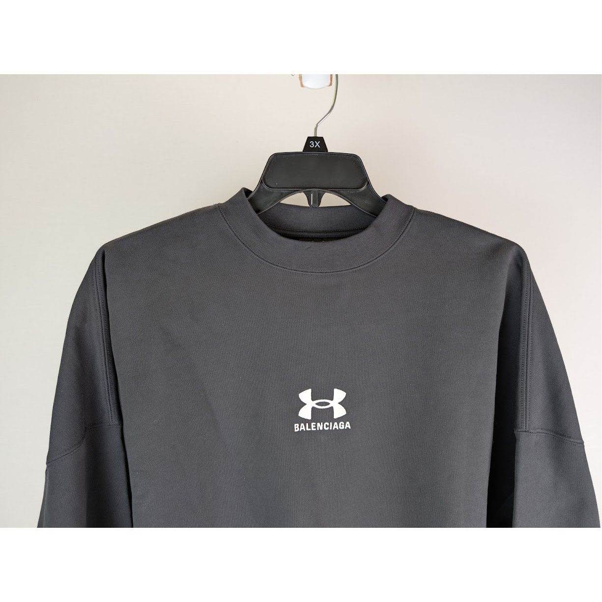Balenciaga × Under Armour o1rshd1 Under Armour Molleton Oversized Crewneck Sweatshirt Size US L / EU 52-54 / 3 - 3 Thumbnail