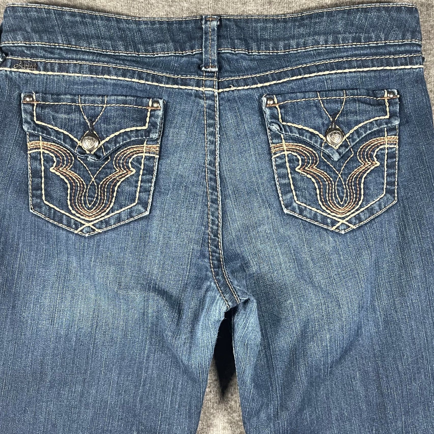 Ariat Ariat Jeans Ruby Womens 33S Medium Wash Bootcut Denim 5-Pocket Stretch Mid Rise Size 24" / US 00 / IT 34 - 4 Thumbnail