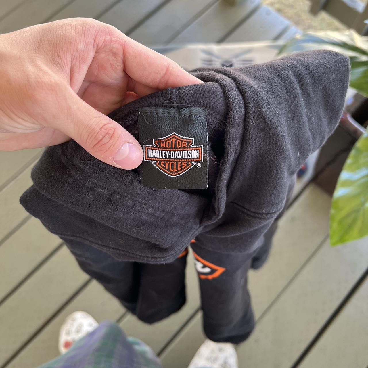 Harley Davidson Vintage Harley Davidson Black Boxy Hoodie Y2K size M Size US M / EU 48-50 / 2 - 5 Thumbnail