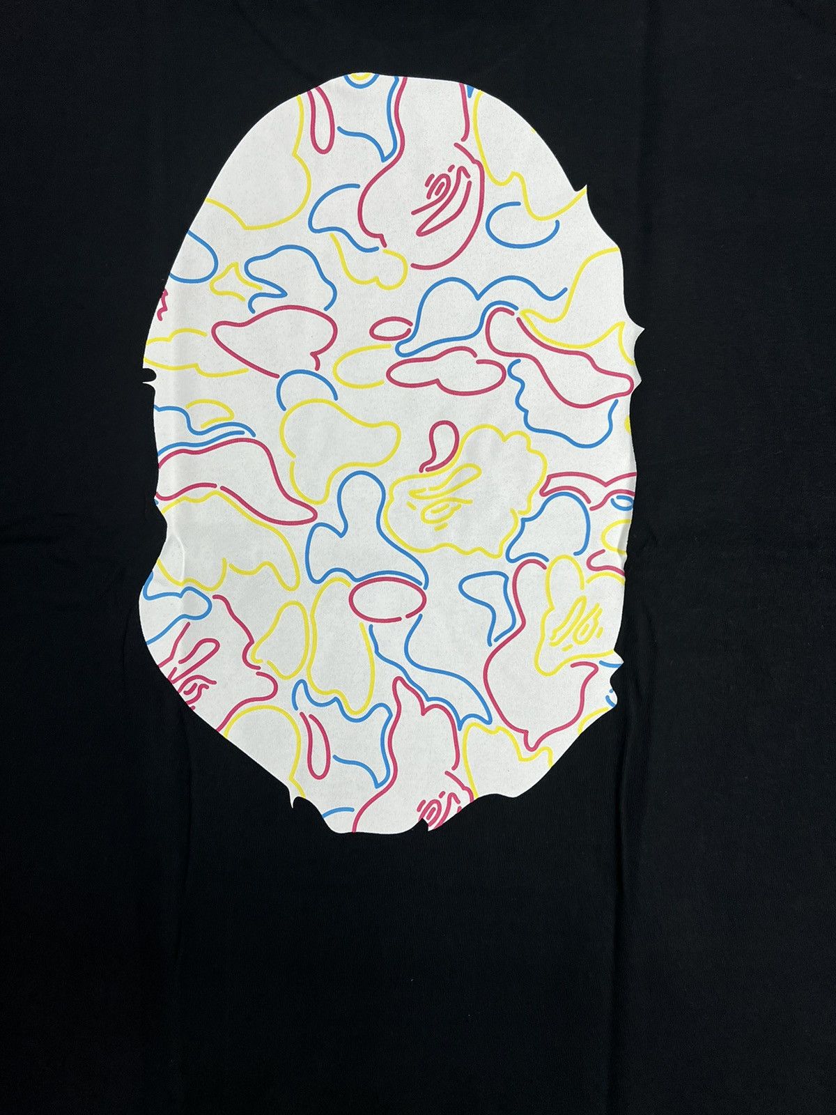 Bape Bape Neon Camo Big Ape Head T-Shirt Size US XXL / EU 58 / 5 - 5 Thumbnail