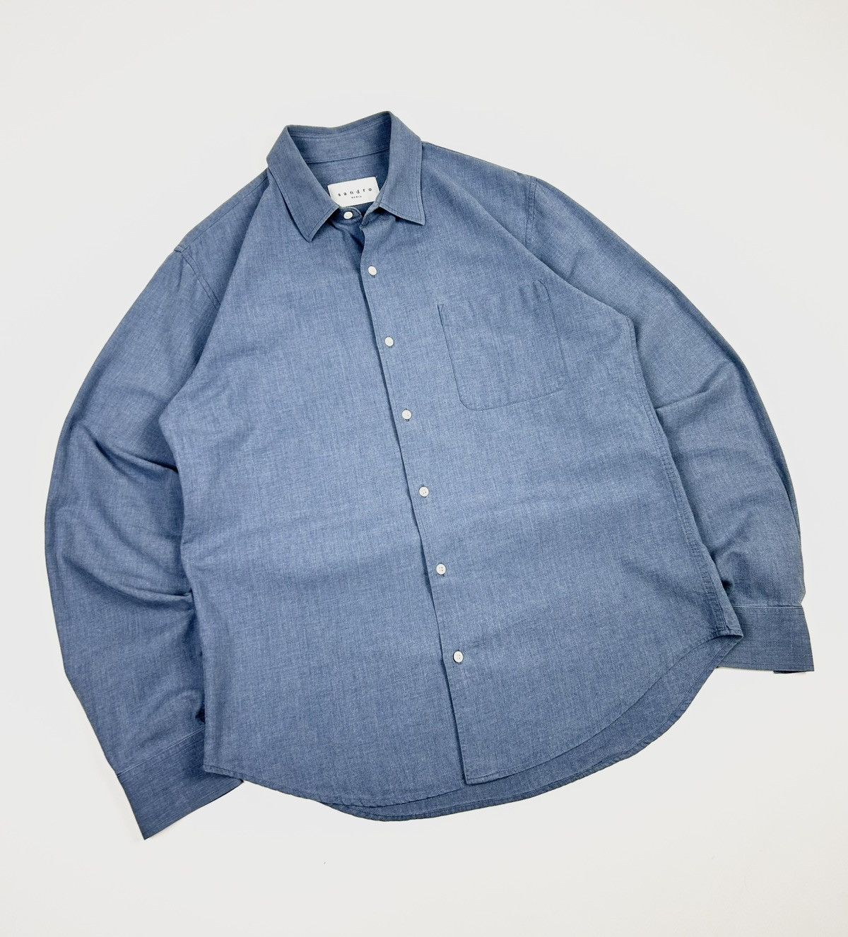 Sandro × Vintage Sandro Paris Luxury Button up Shirts Size US L / EU 52-54 / 3 - 2 Thumbnail