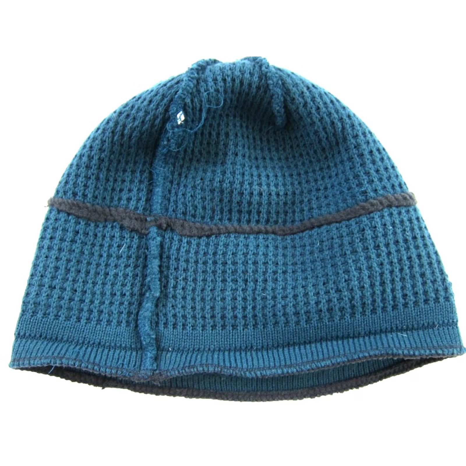 The North Face VINTAGE The North Face Green Grey Knit Beanie Hat One Size Size ONE SIZE - 4 Thumbnail