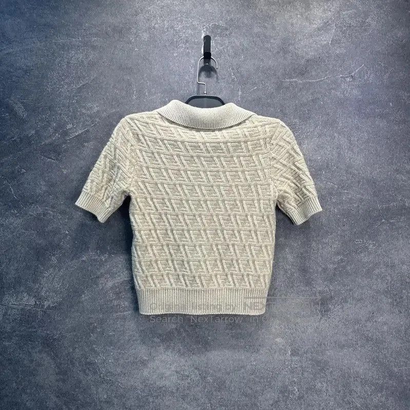 Fendi Fendi Women's Cotton T-Shirt in Off-White . Size M / US 6-8 / IT 42-44 - 2 Thumbnail