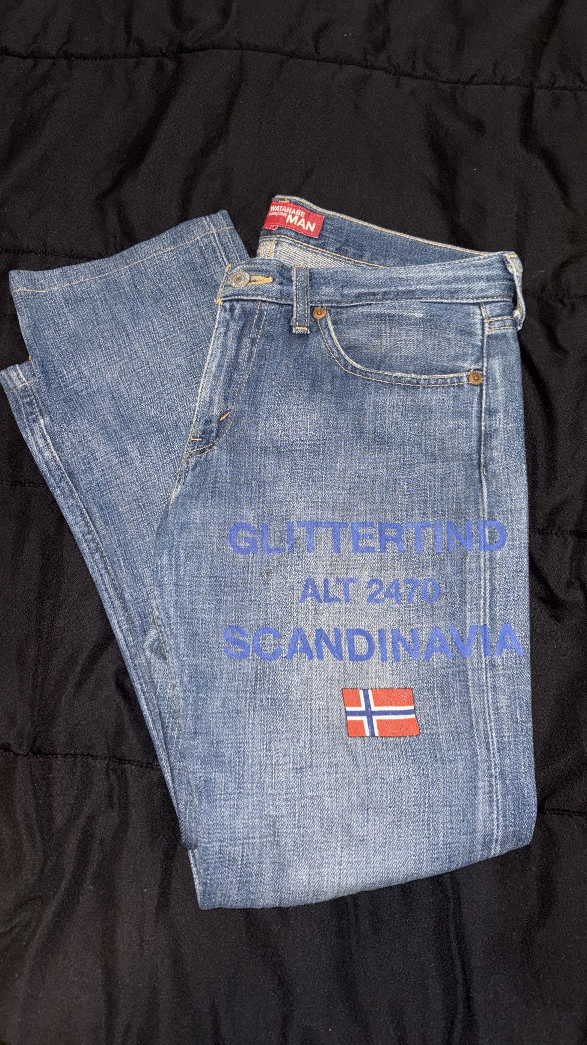 Junya Watanabe Junya Watanabe Levi’s Scandinavian Norway Flag Denim (2005) Size US 29 - 1 Thumbnail