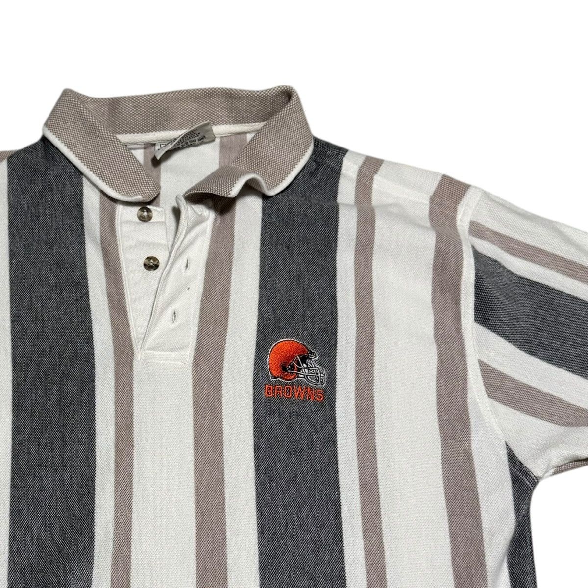 Lee 90s Lee Sport Striped Cleveland Browns Polo Shirt Men's L Size US L / EU 52-54 / 3 - 2 Thumbnail